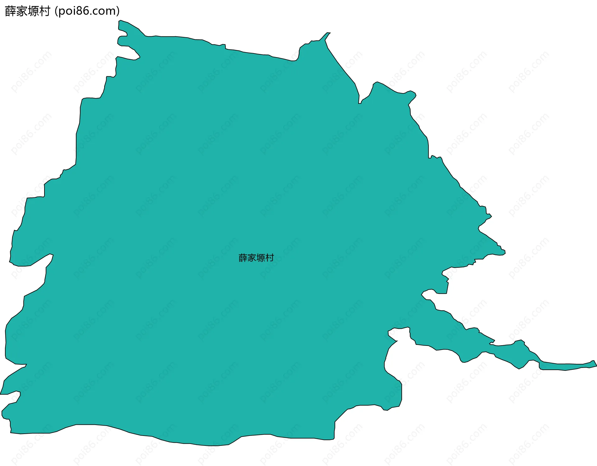 薛家塬村边界地图