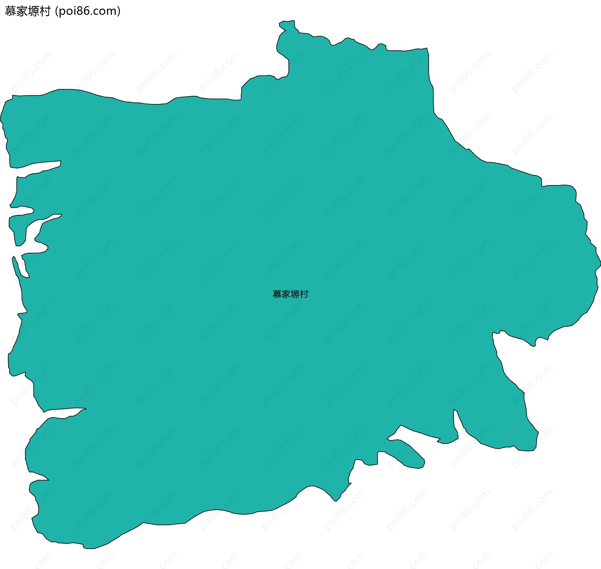 慕家塬村边界地图