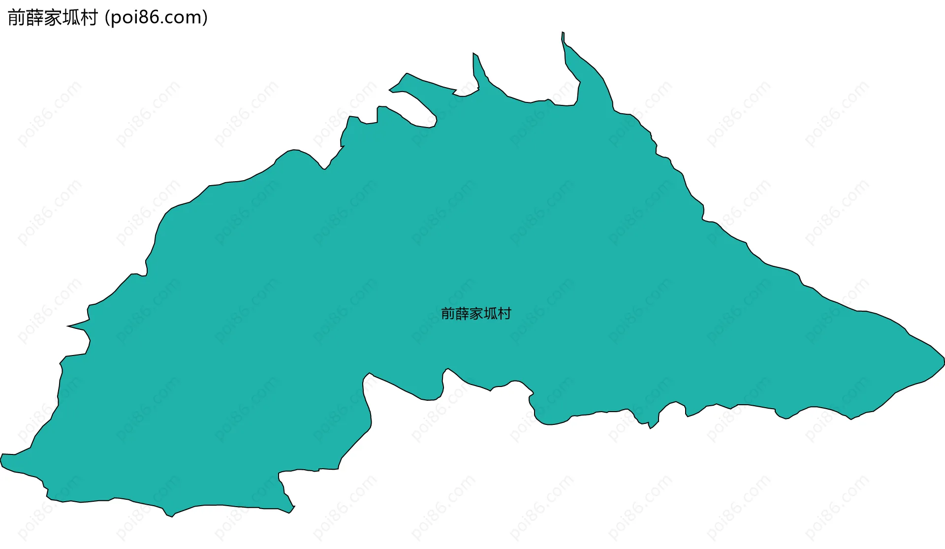 前薛家坬村边界地图