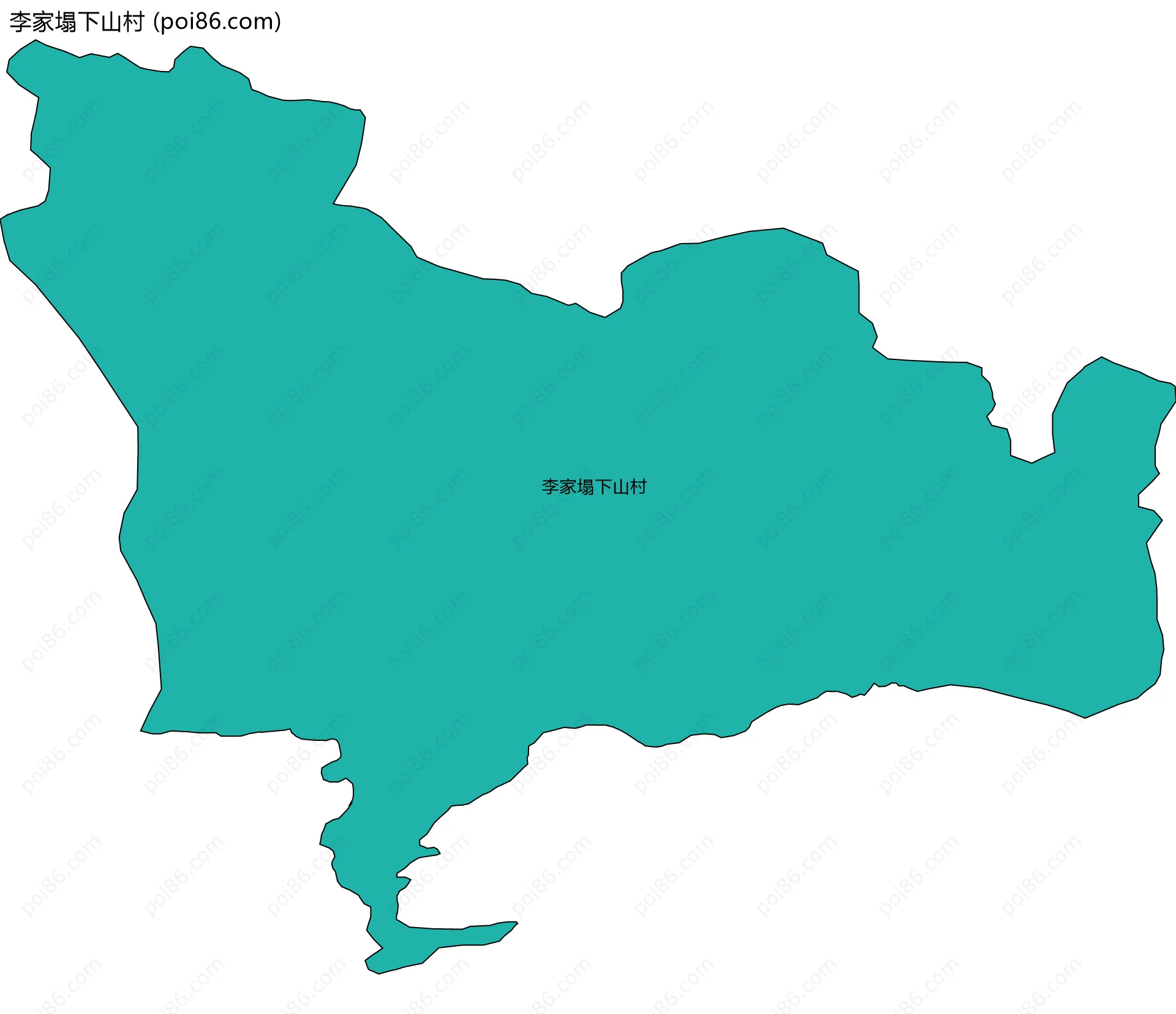 李家塌下山村边界地图