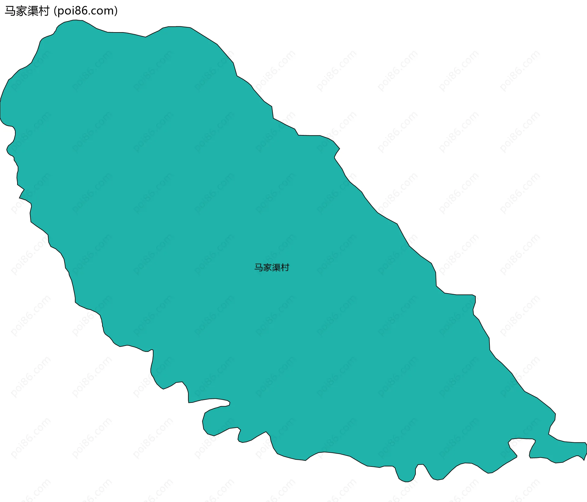 马家渠村边界地图