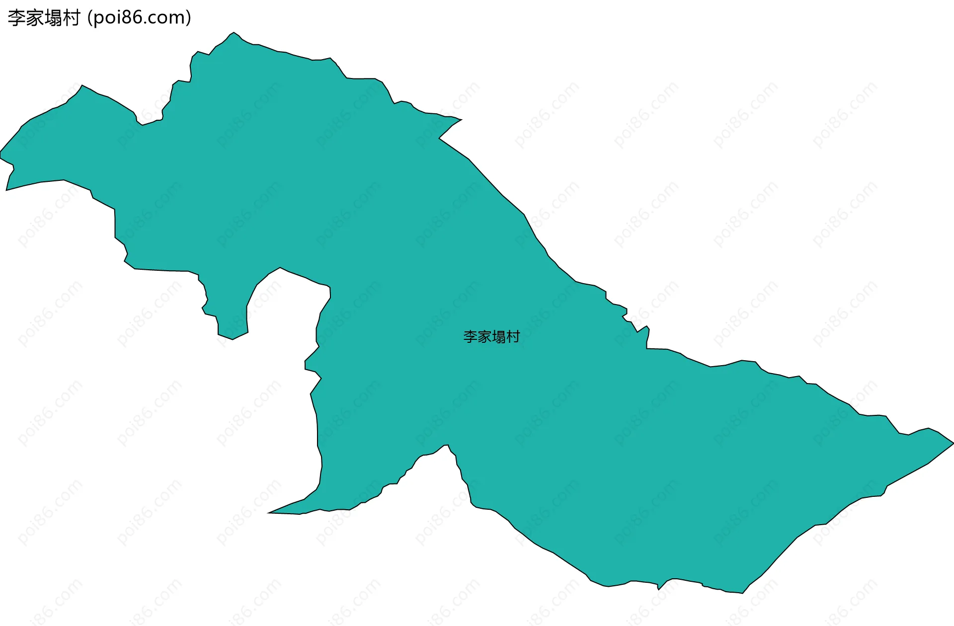 李家塌村边界地图