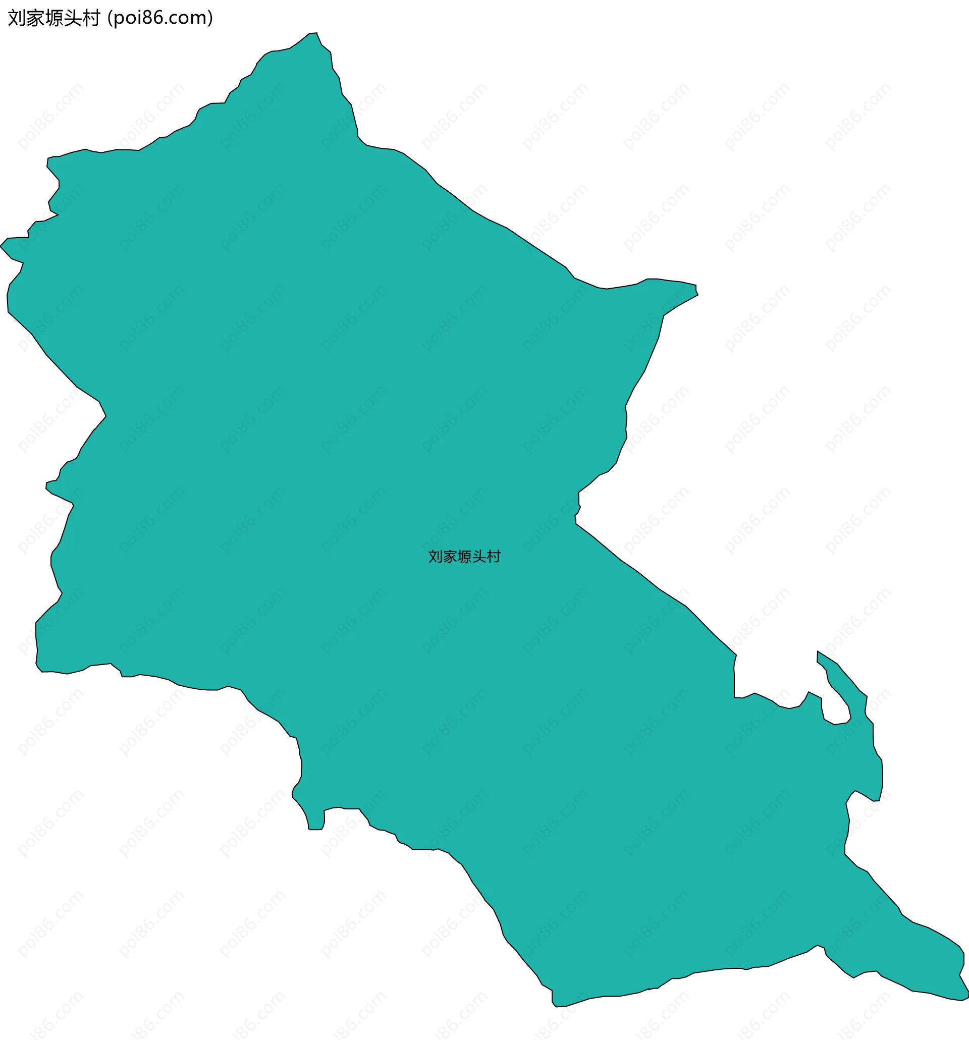 刘家塬头村边界地图