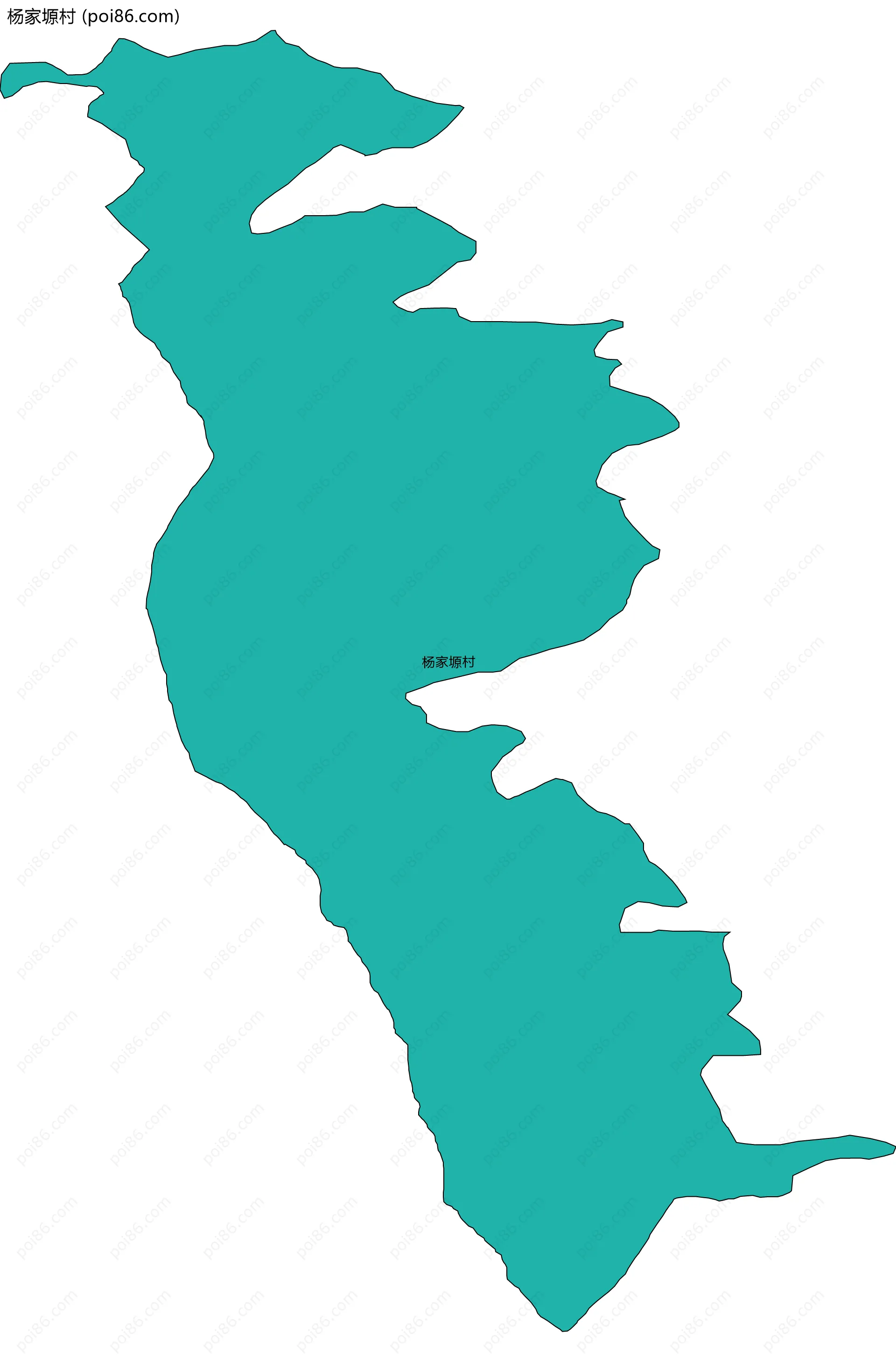 杨家塬村边界地图