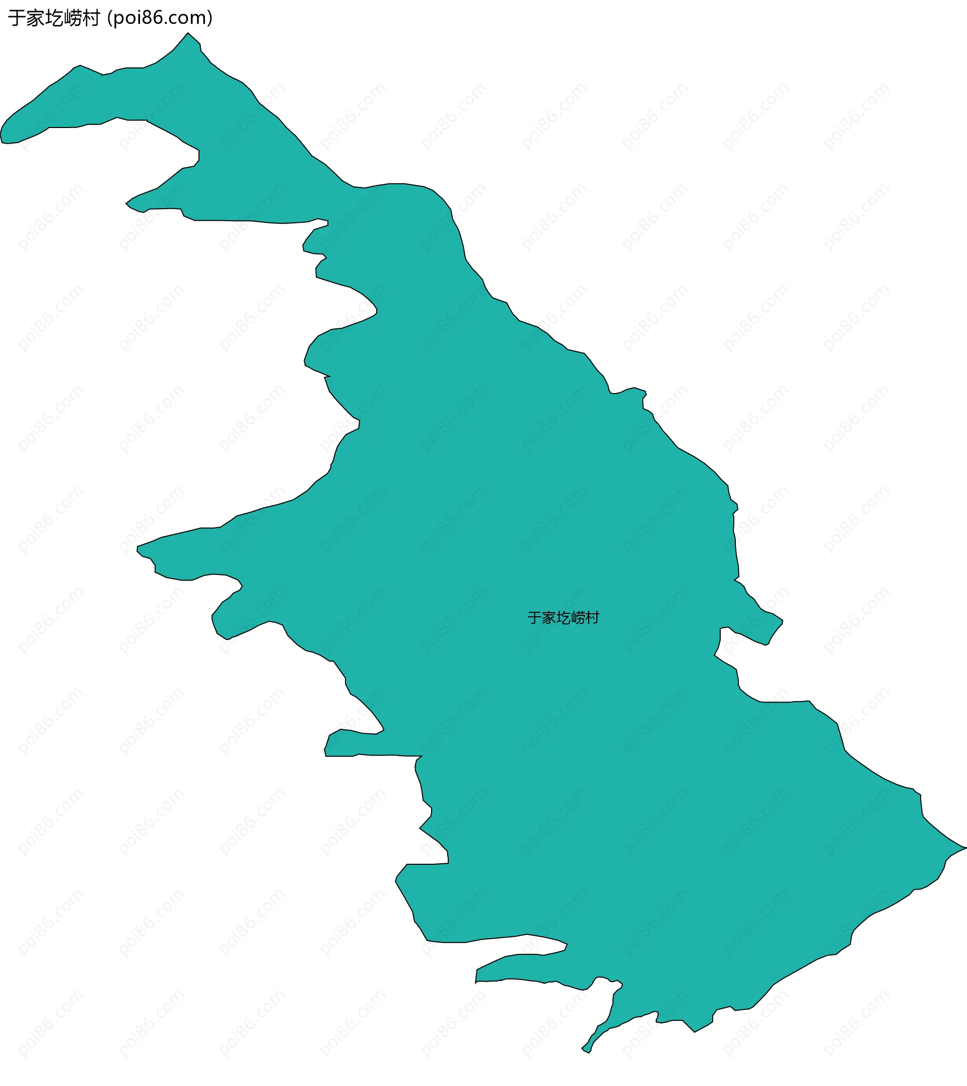 于家圪崂村边界地图