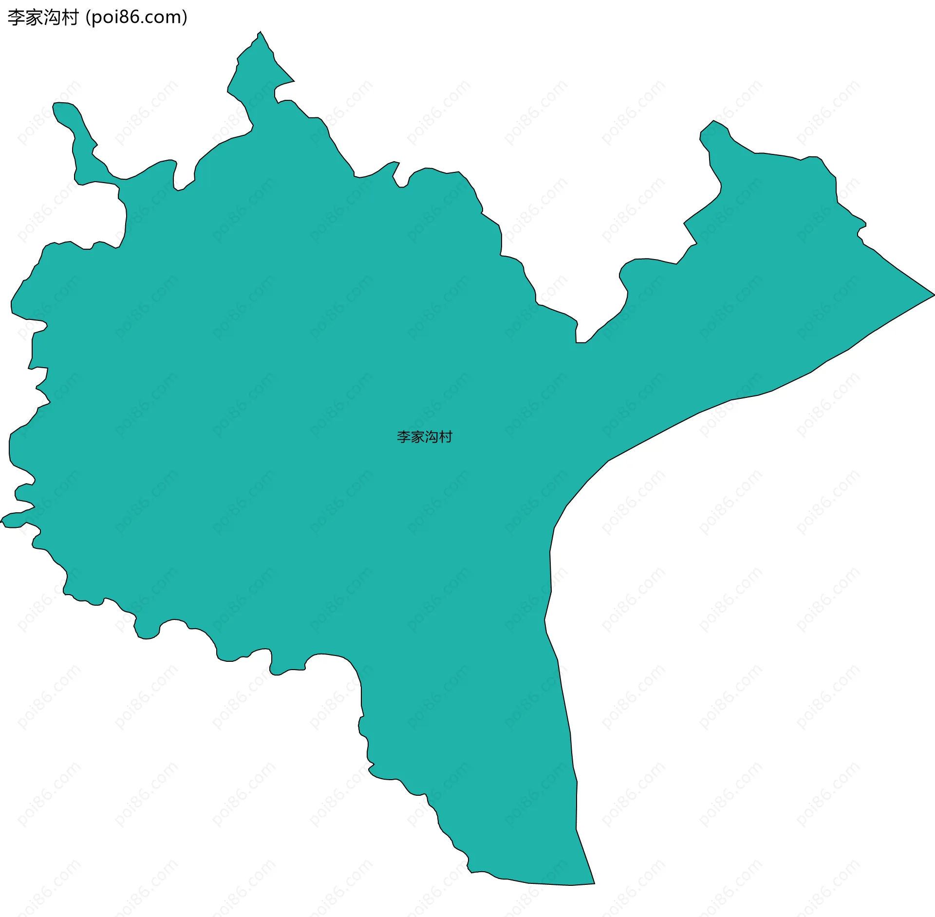 李家沟村边界地图