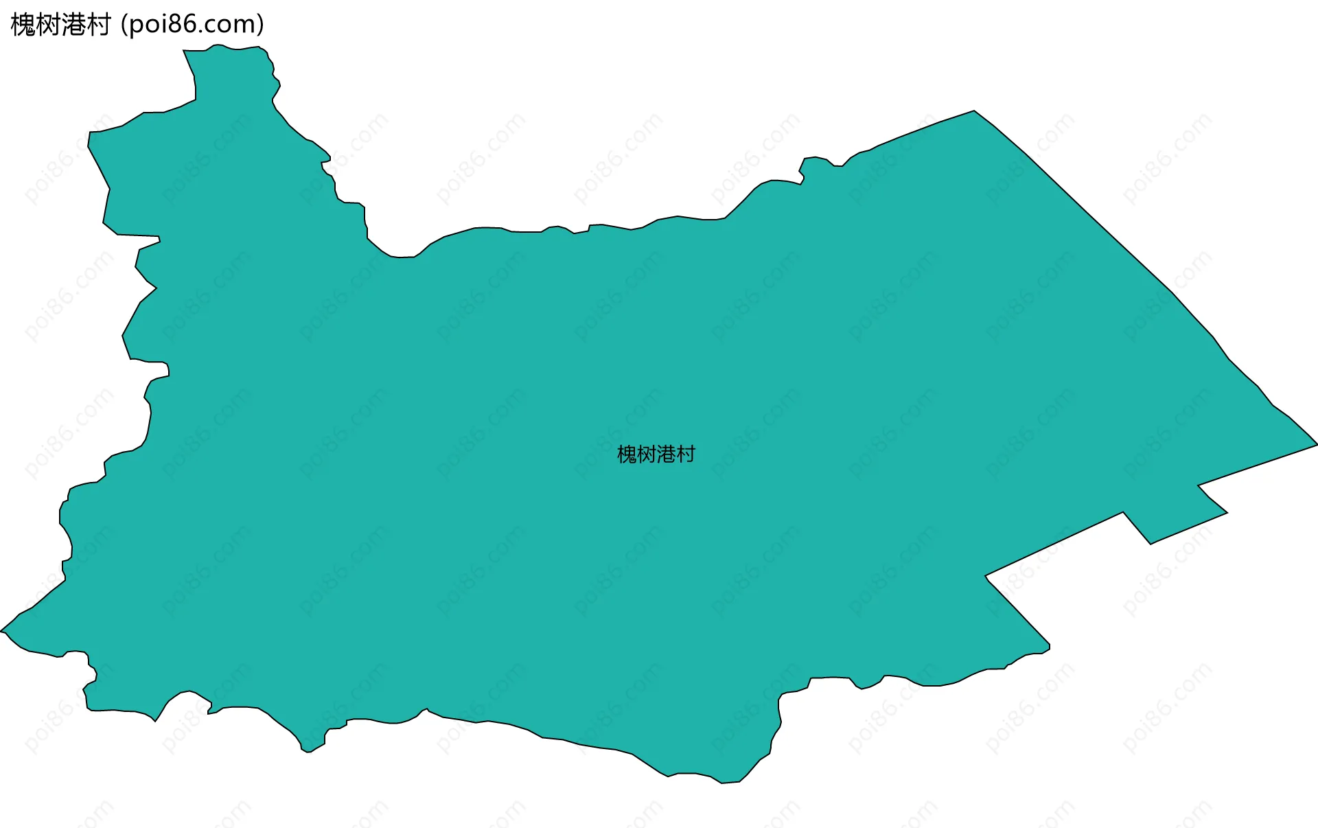 槐树港村边界地图