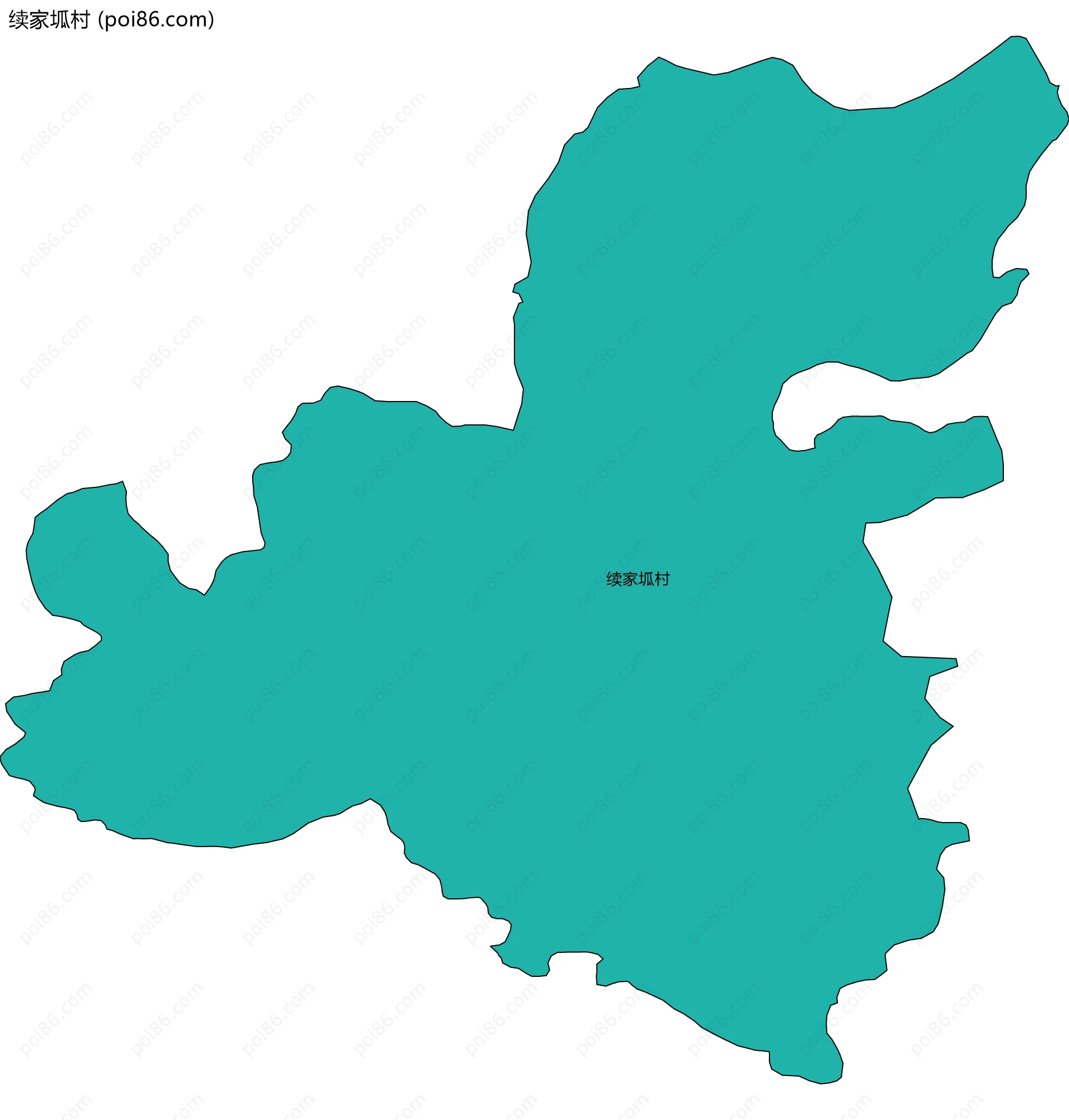 续家坬村边界地图