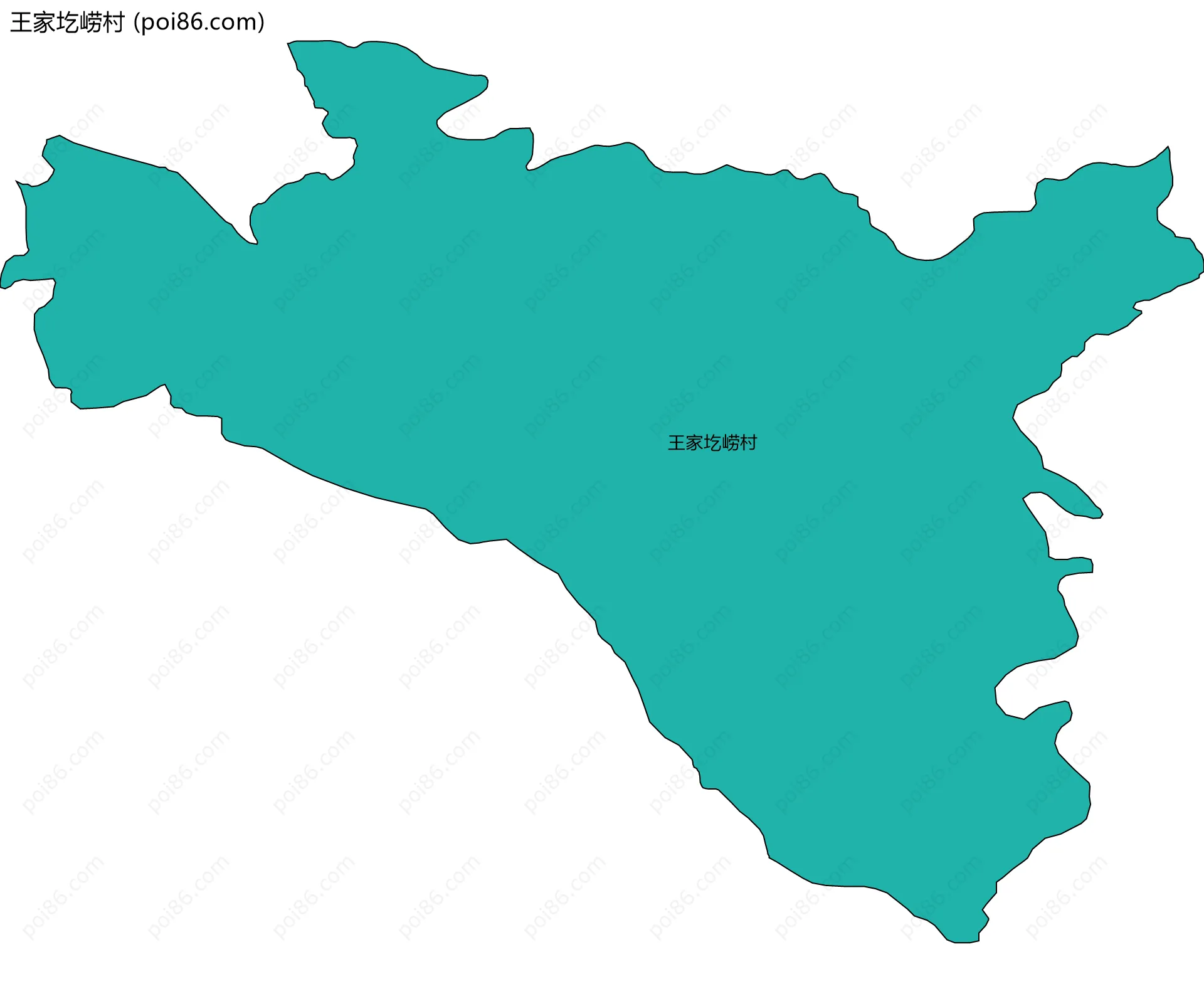 王家圪崂村边界地图