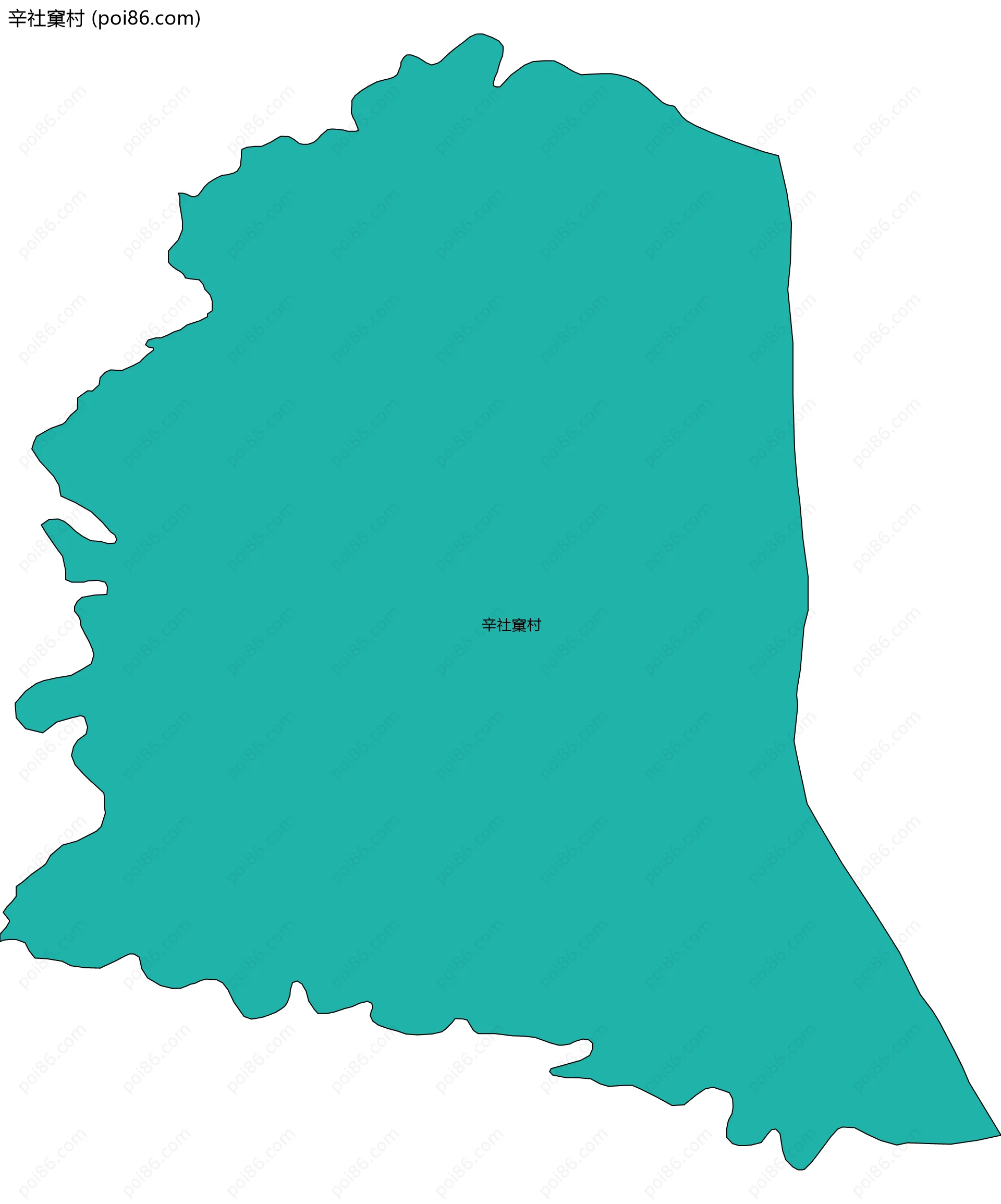 辛社窠村边界地图