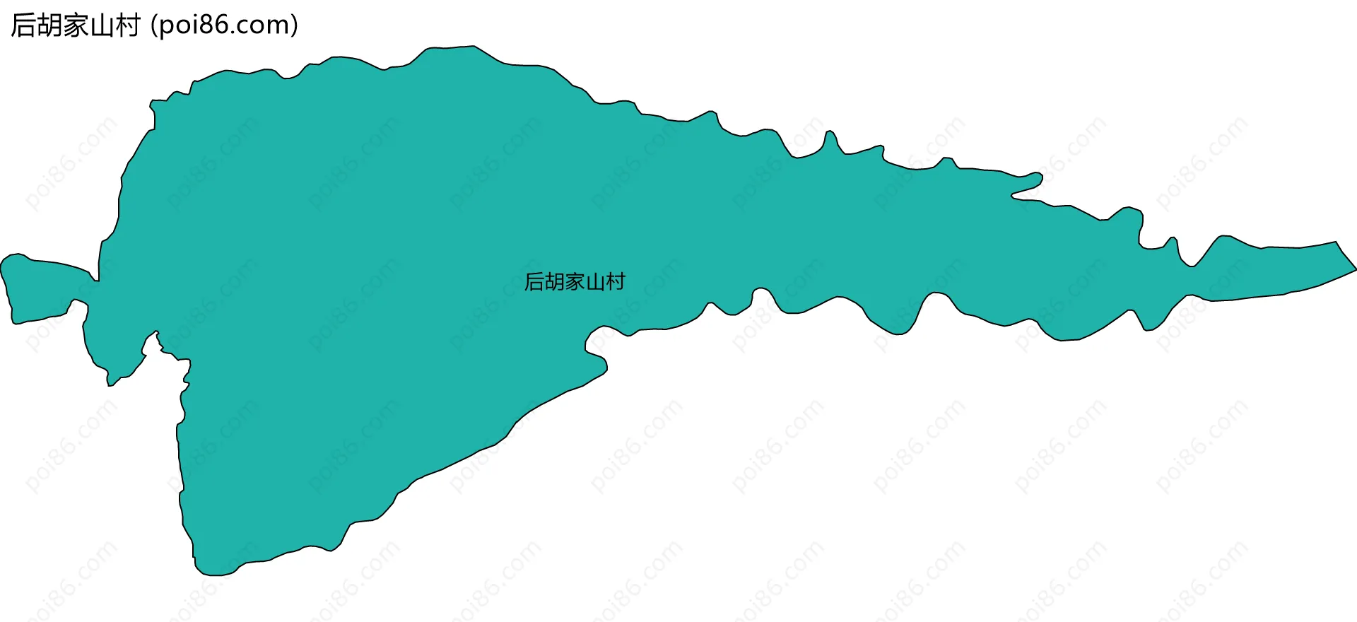 后胡家山村边界地图