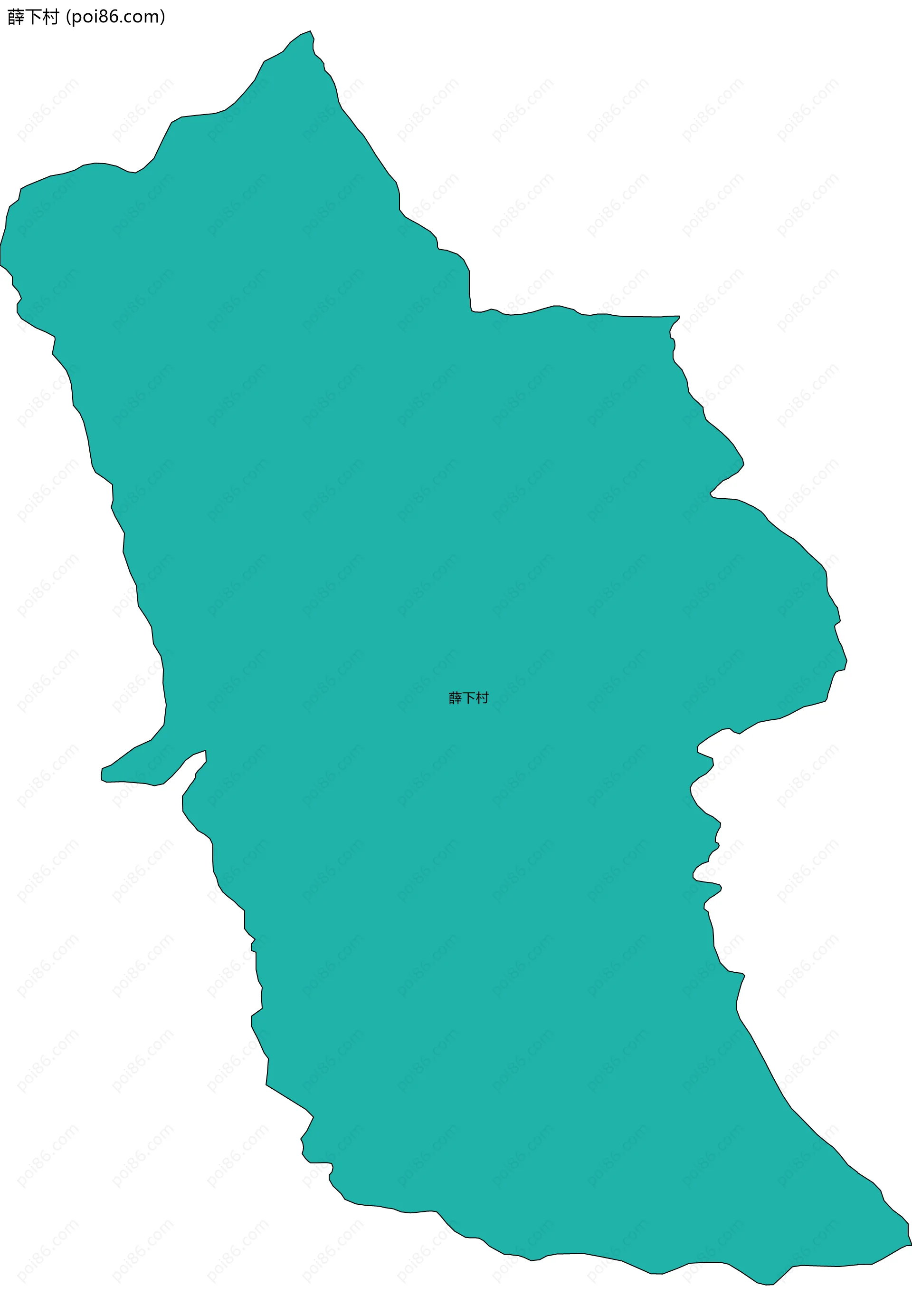 薛下村边界地图