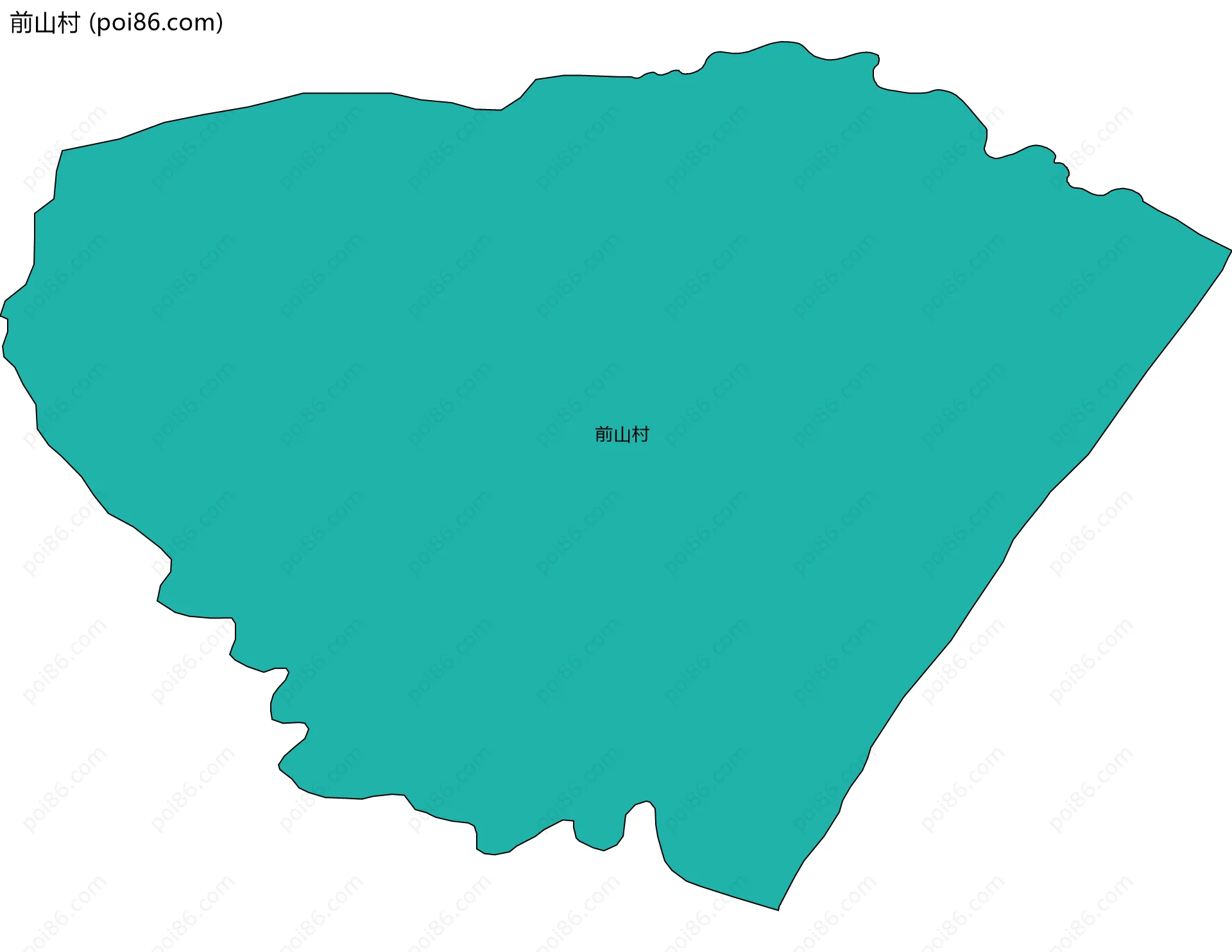 前山村边界地图