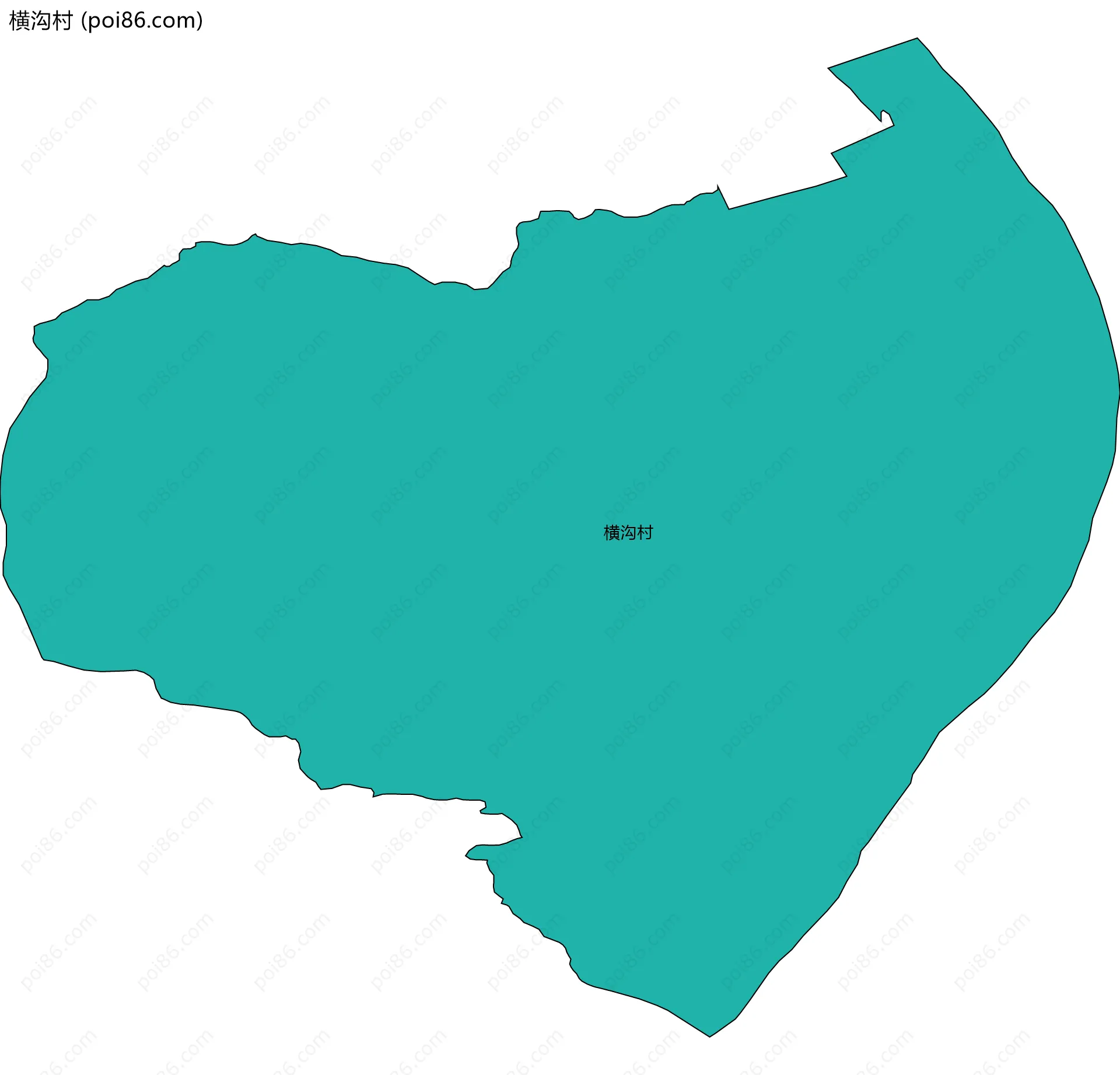 横沟村边界地图
