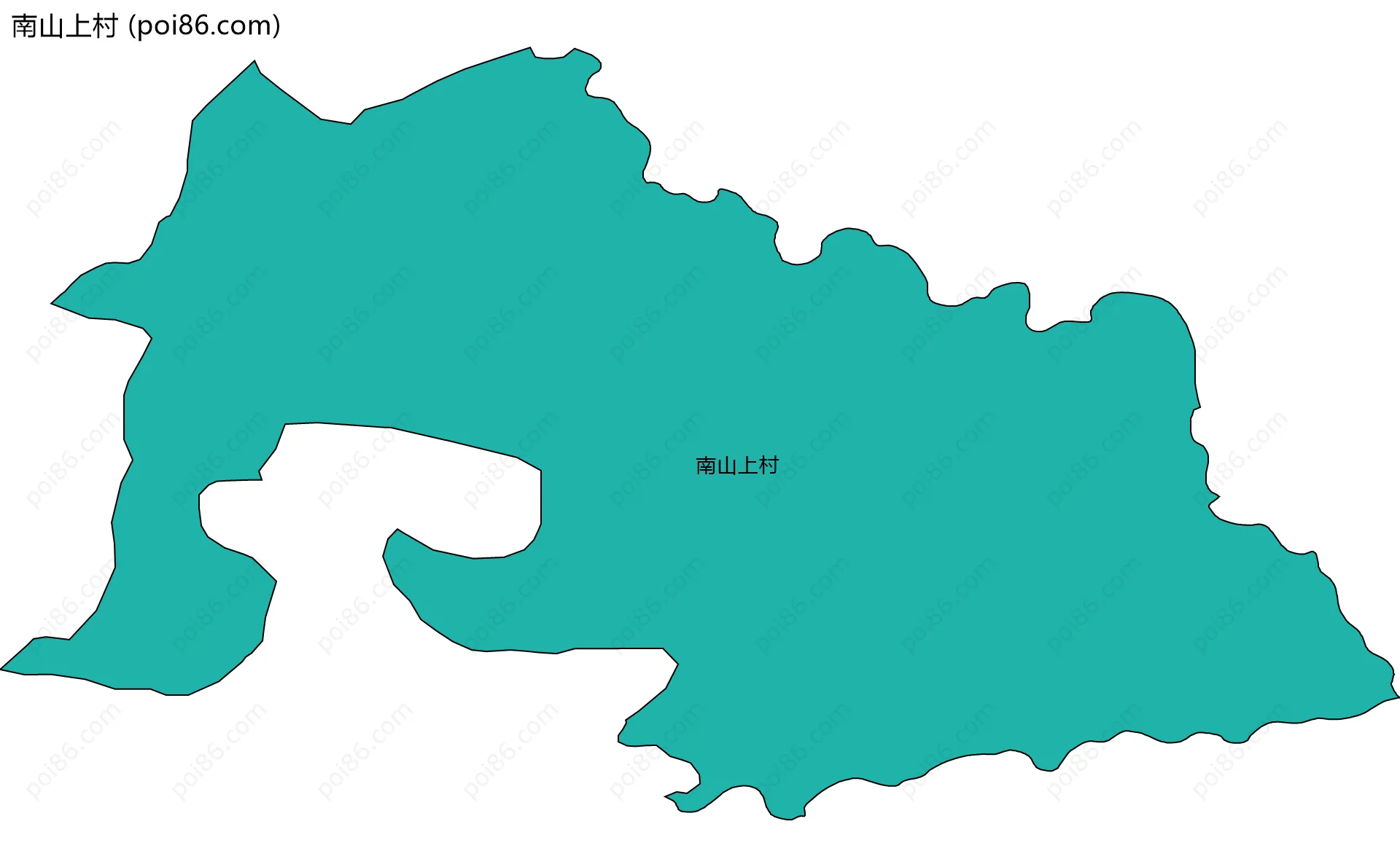 南山上村边界地图