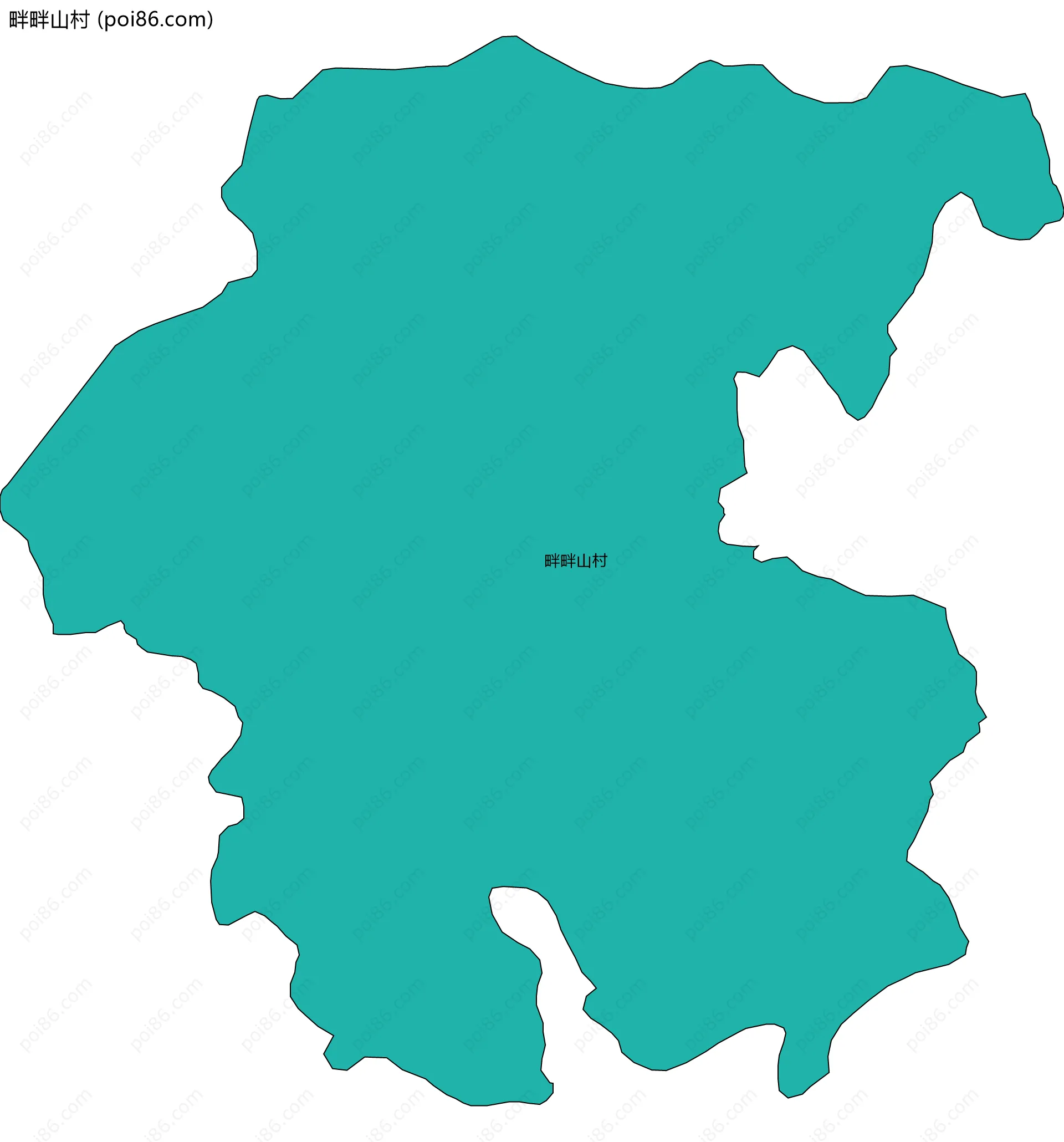 畔畔山村边界地图