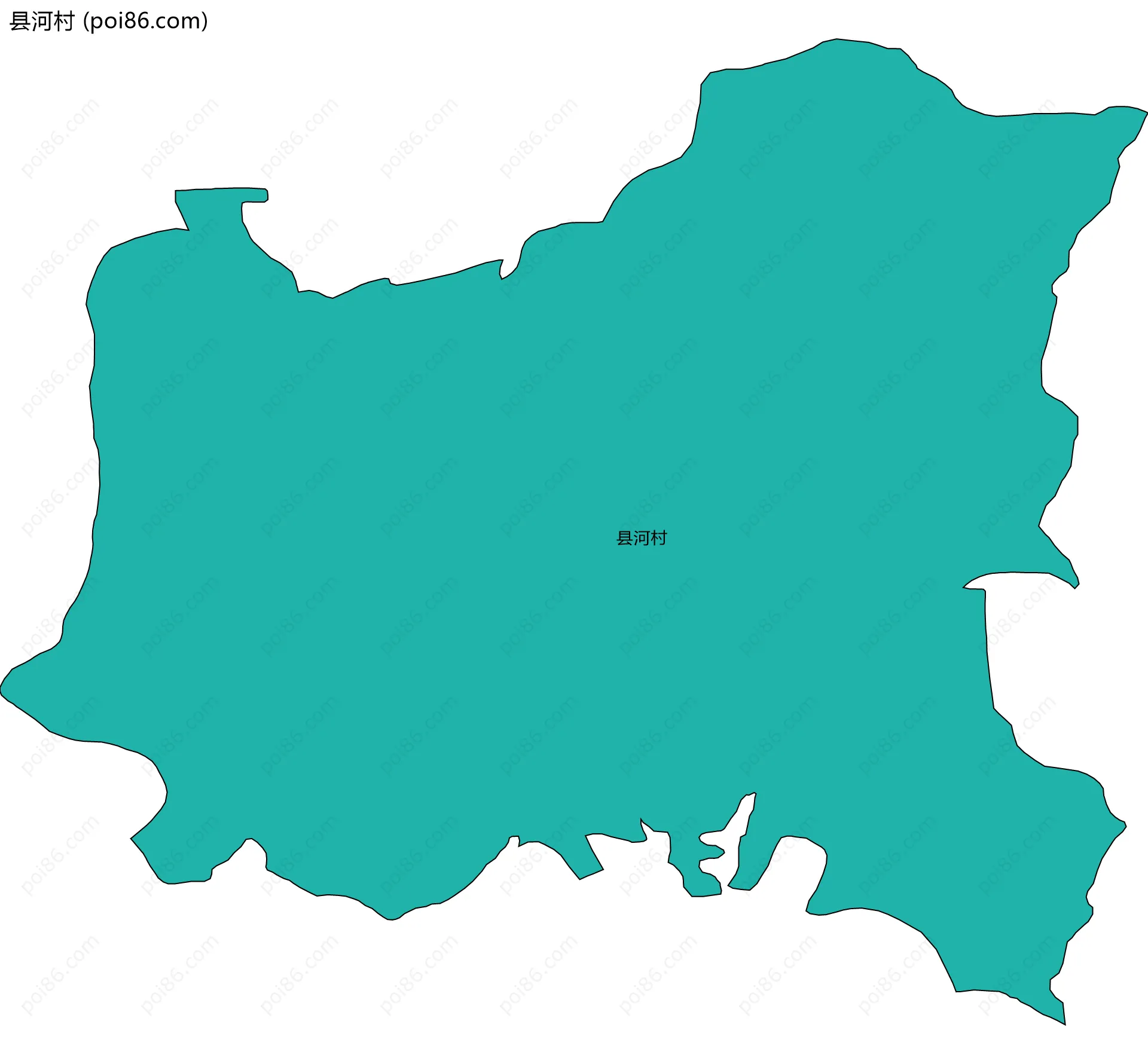 县河村边界地图