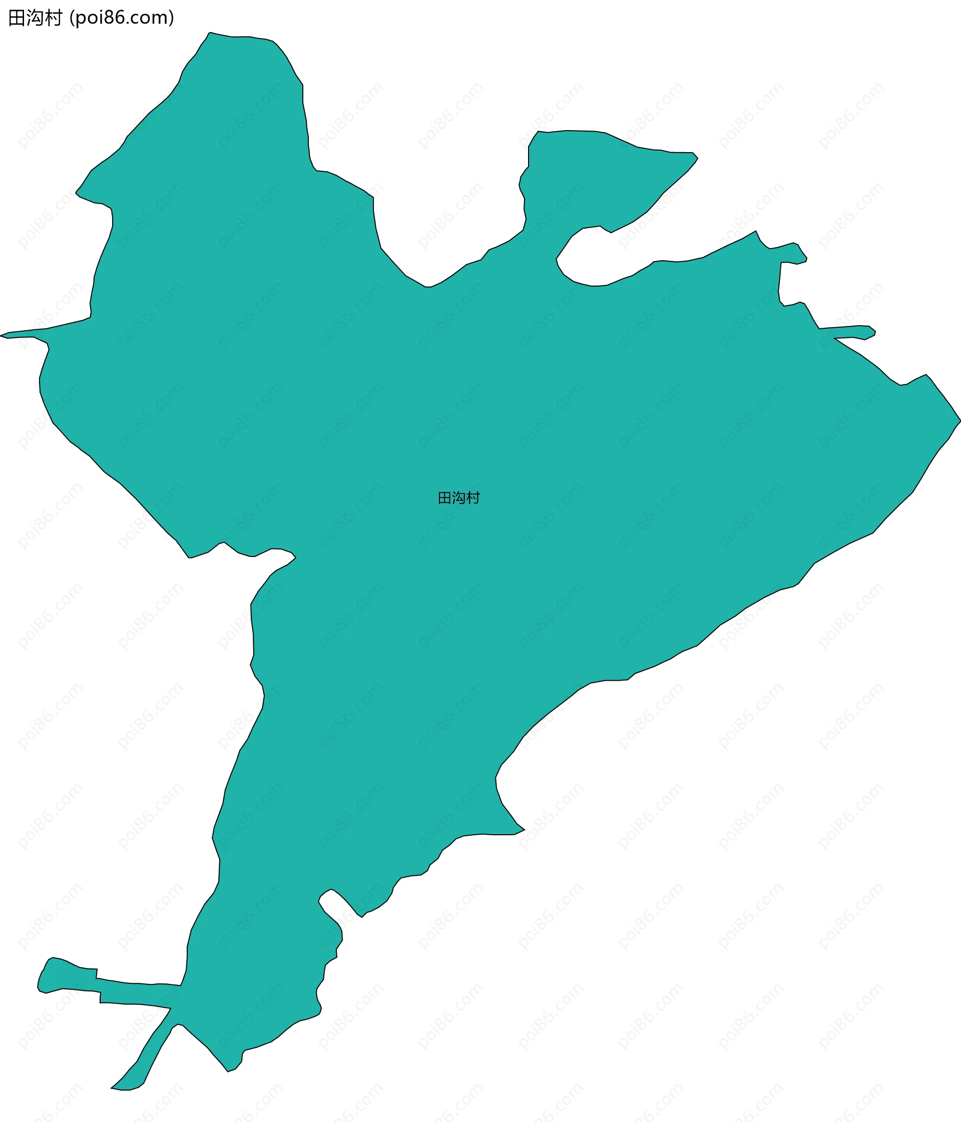 田沟村边界地图