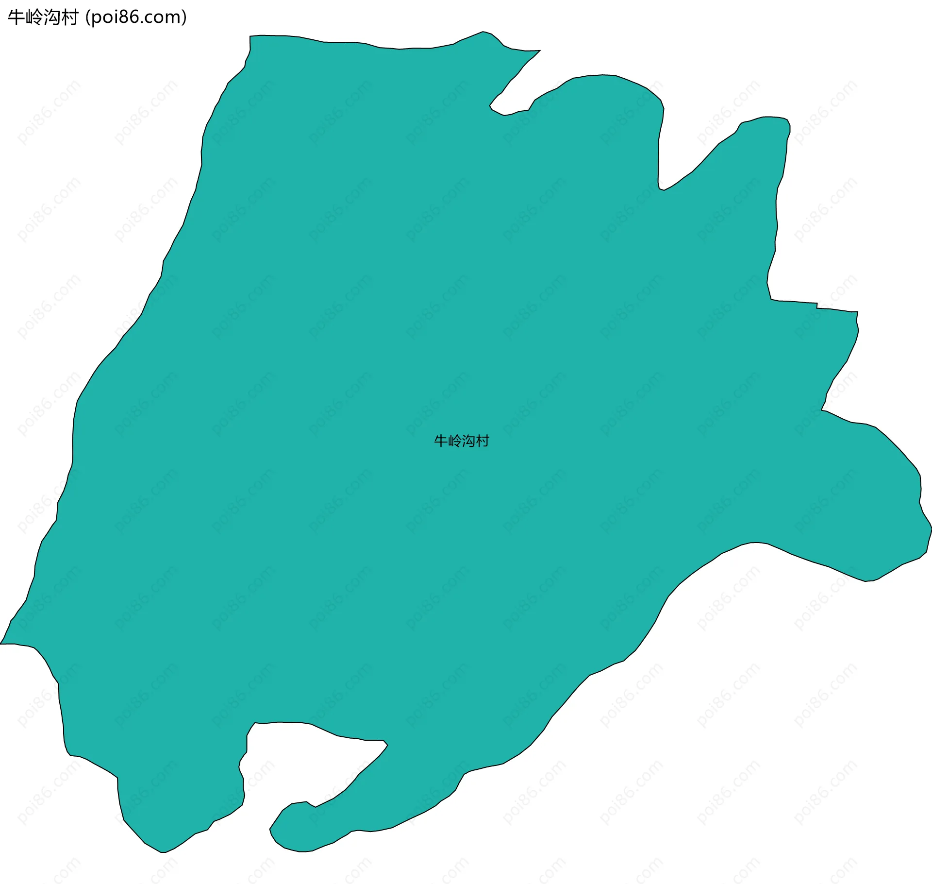 牛岭沟村边界地图