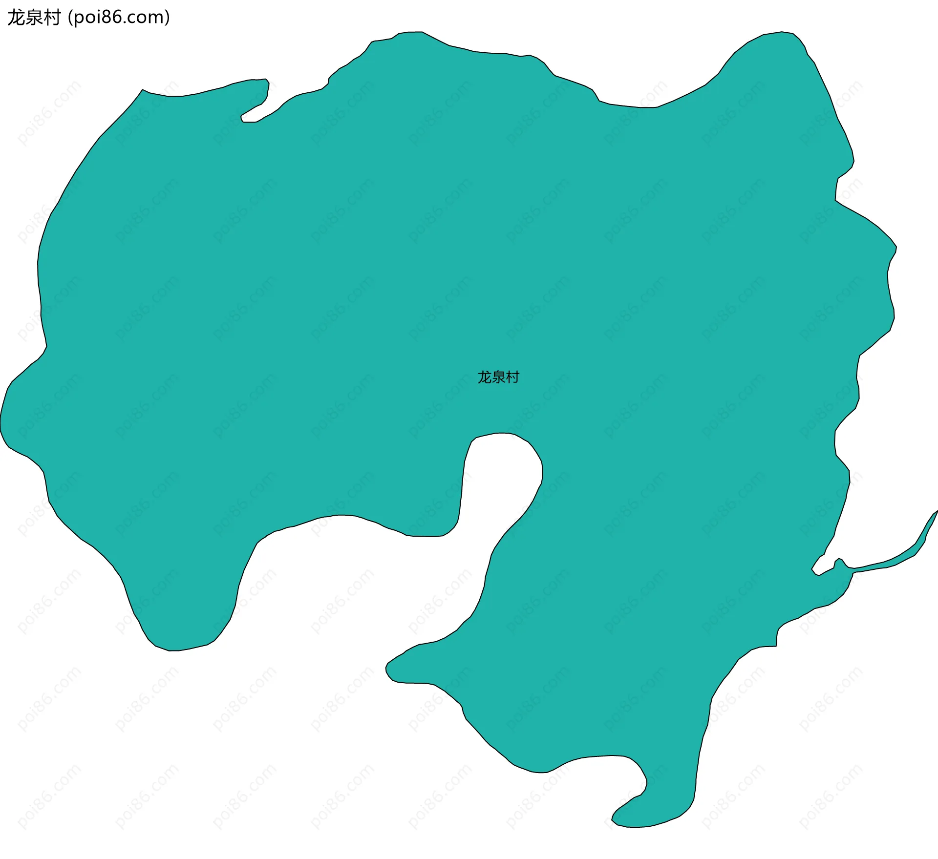 龙泉村边界地图