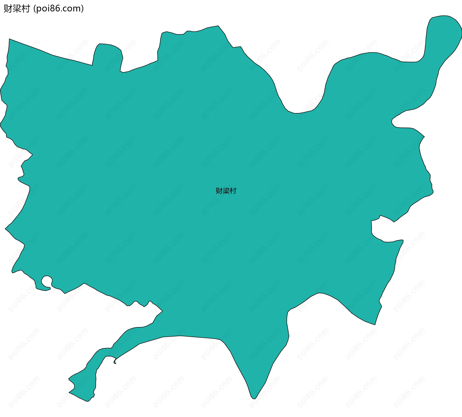 财梁村边界地图