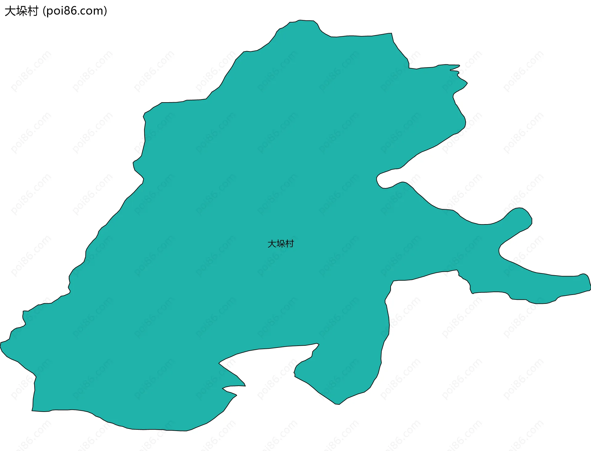 大垛村边界地图