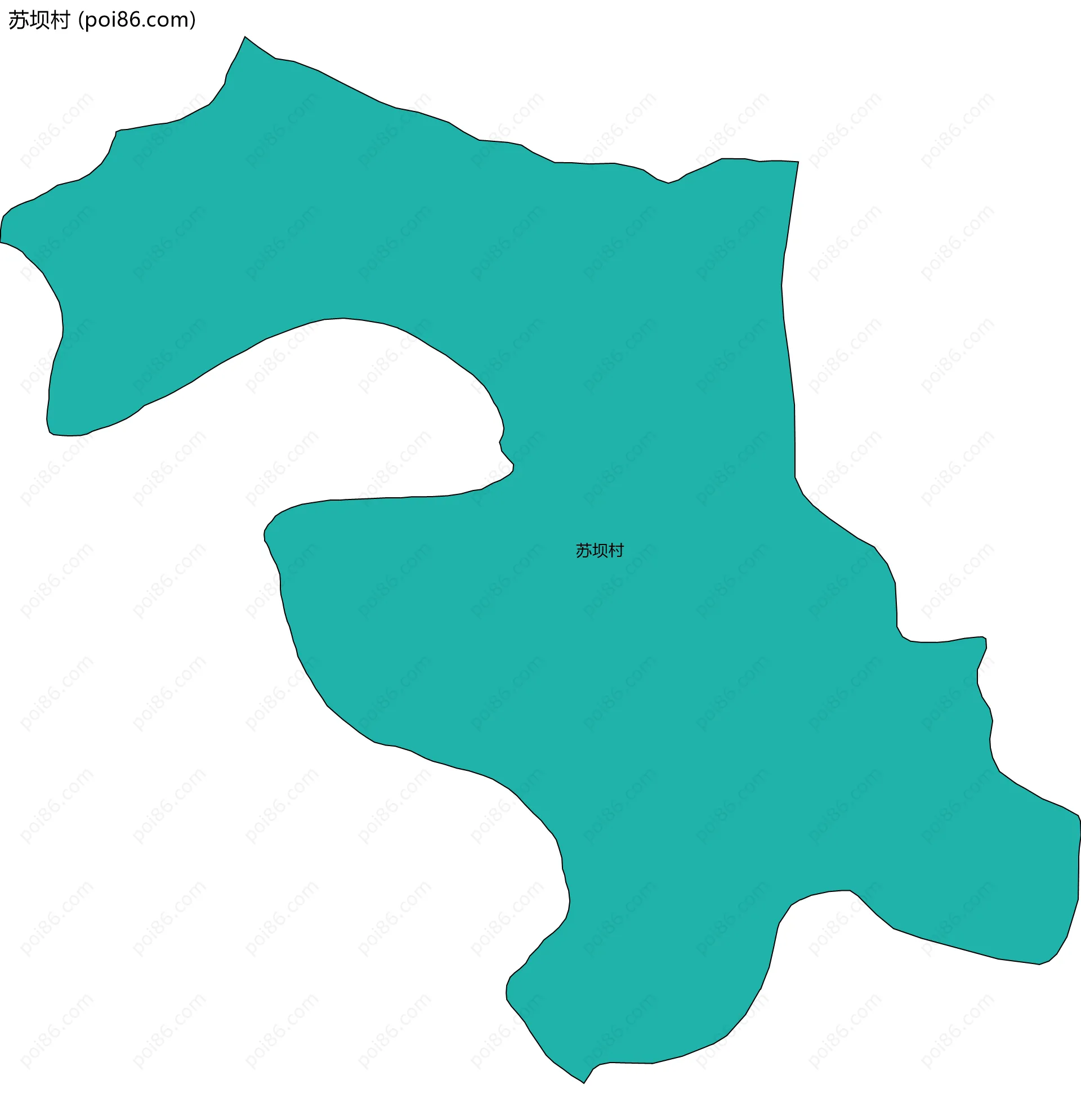 苏坝村边界地图