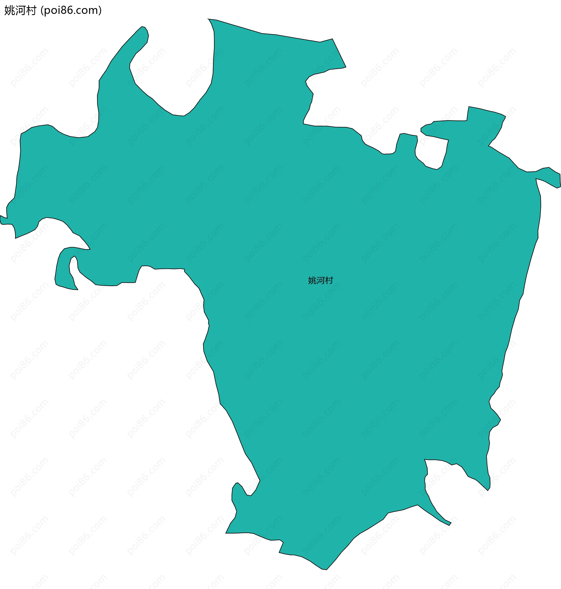 姚河村边界地图