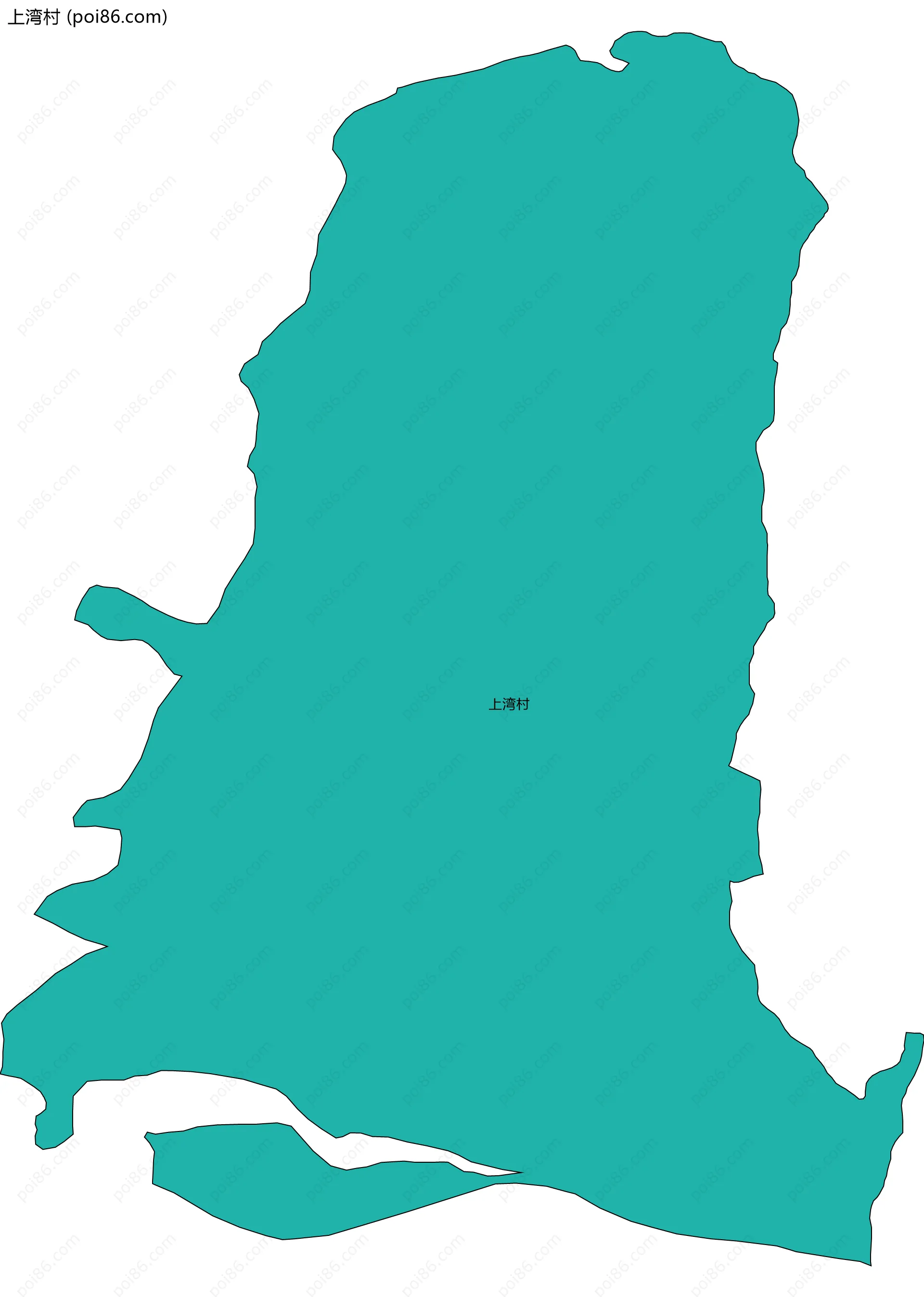 上湾村边界地图