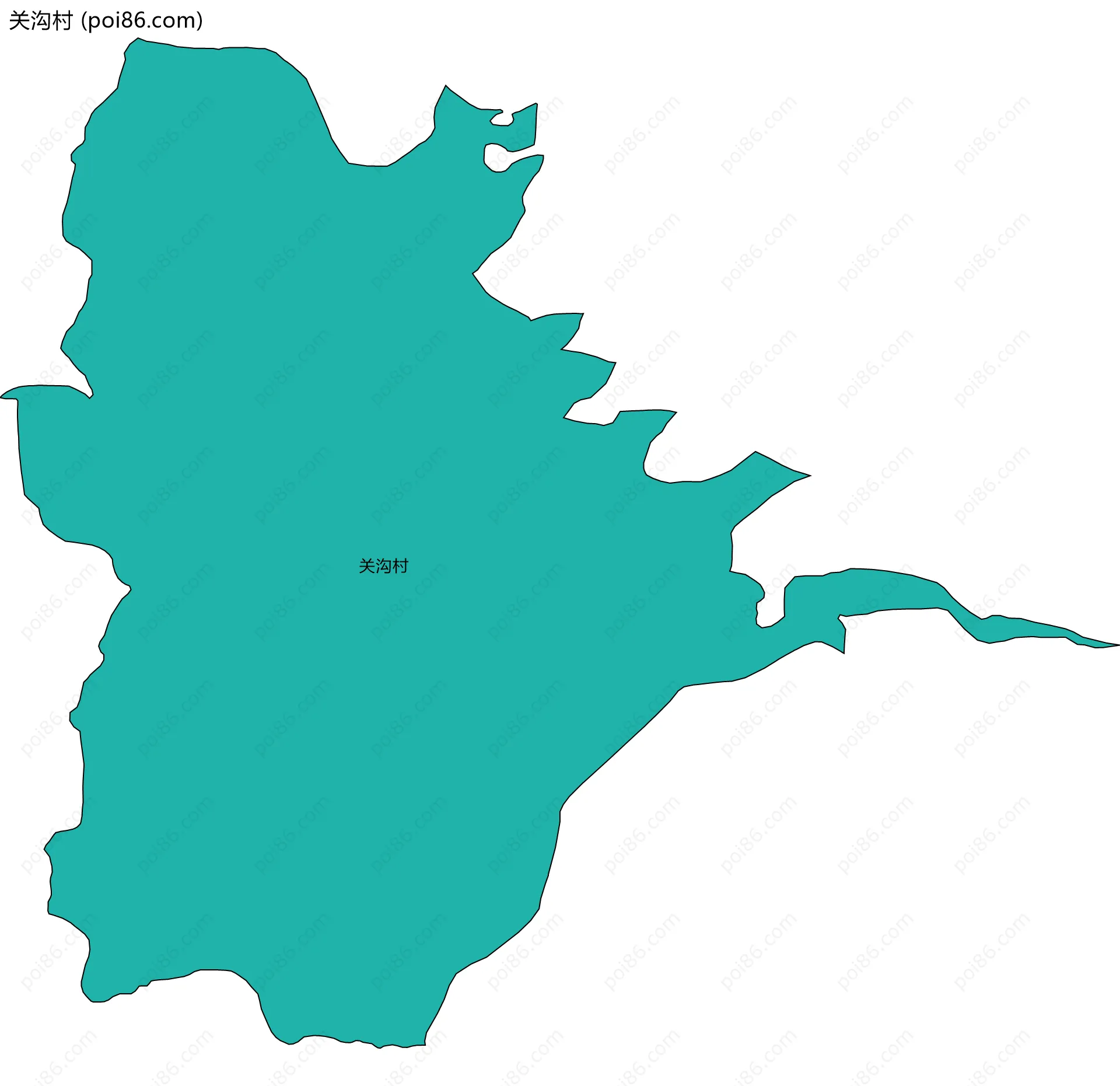 关沟村边界地图