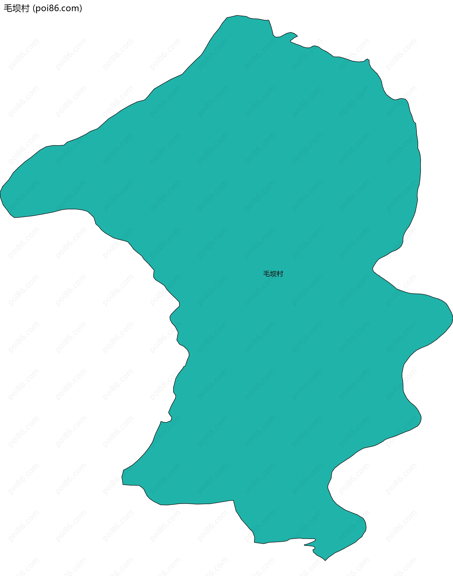 毛坝村边界地图