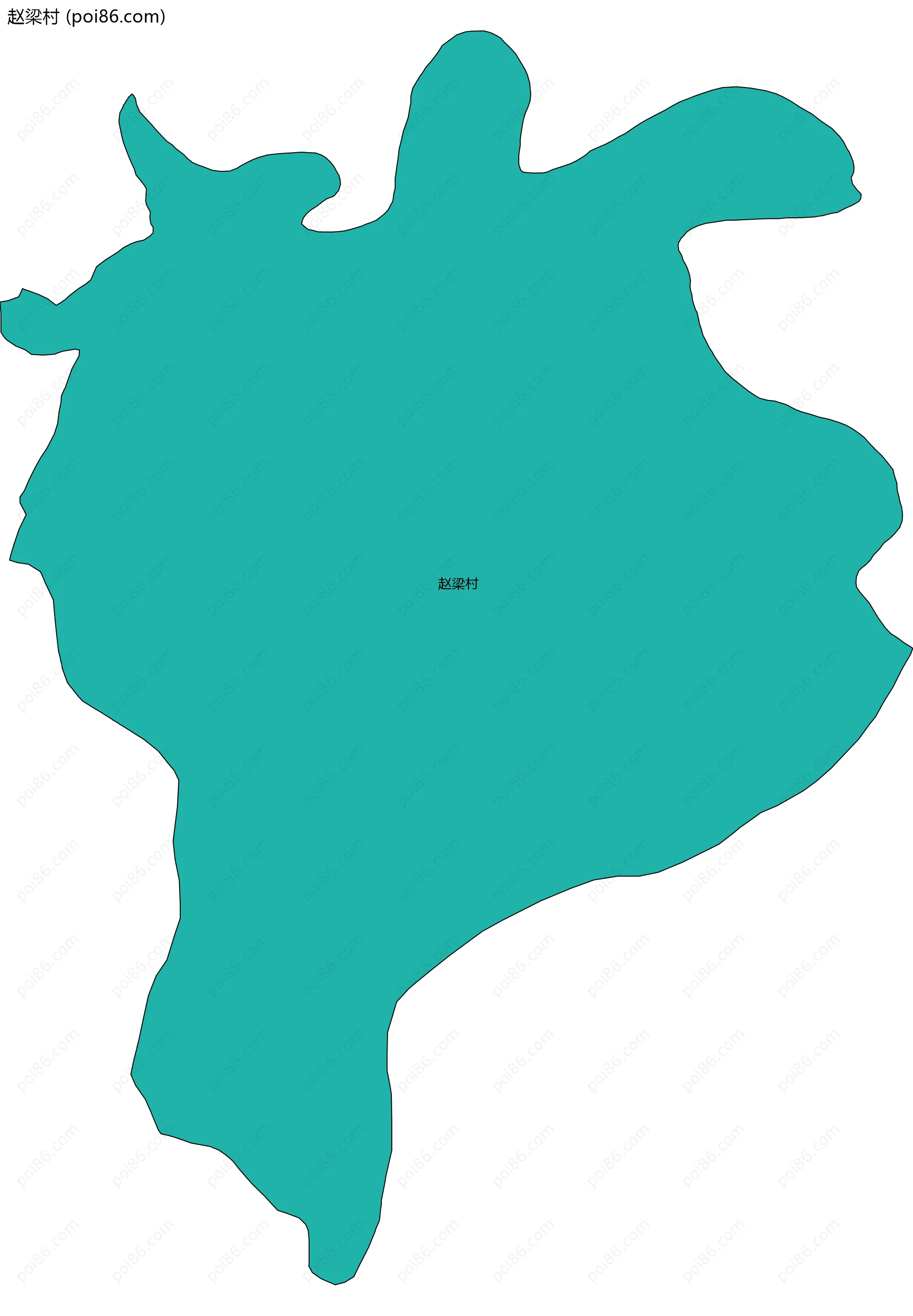 赵梁村边界地图