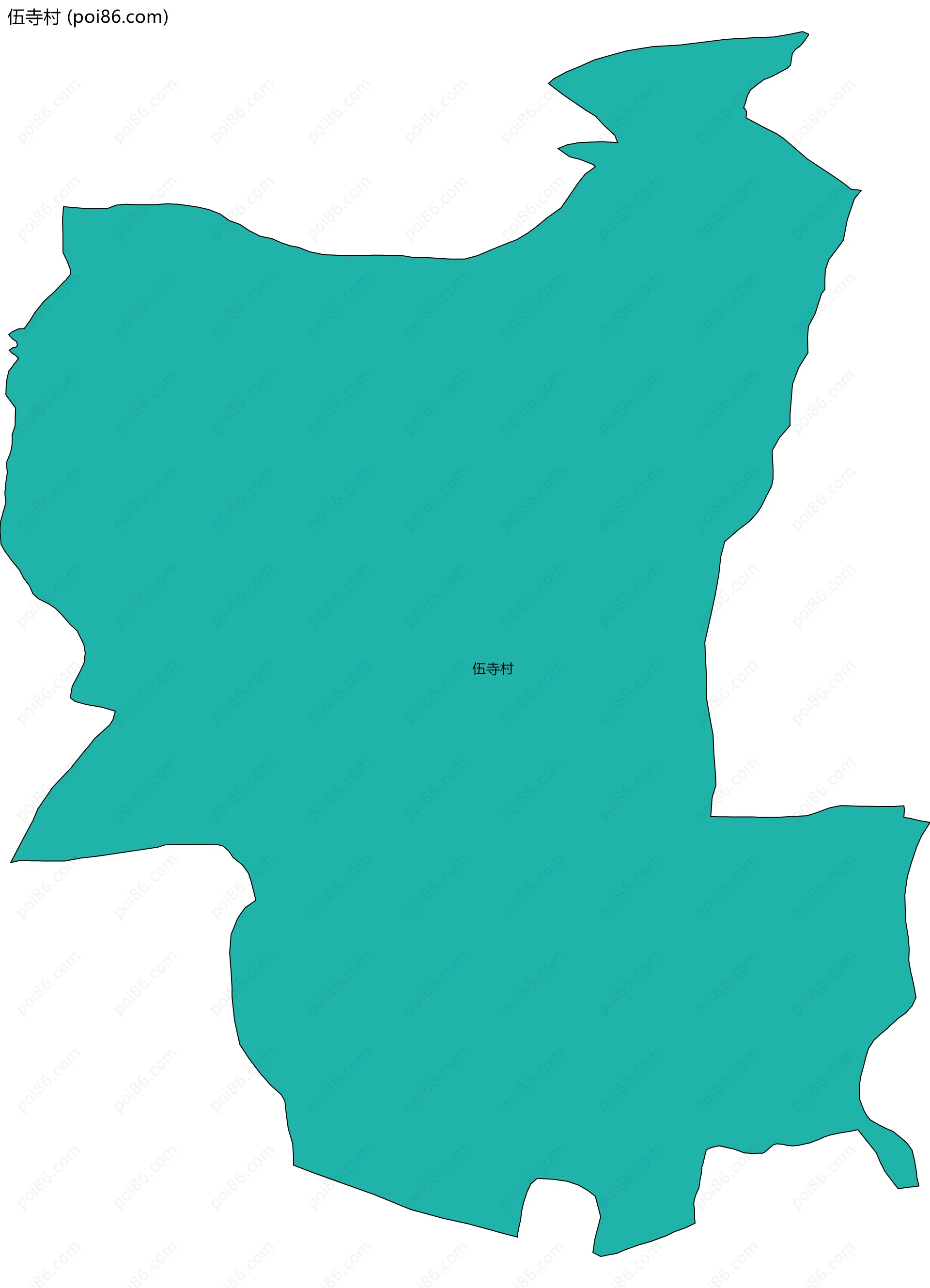 伍寺村边界地图