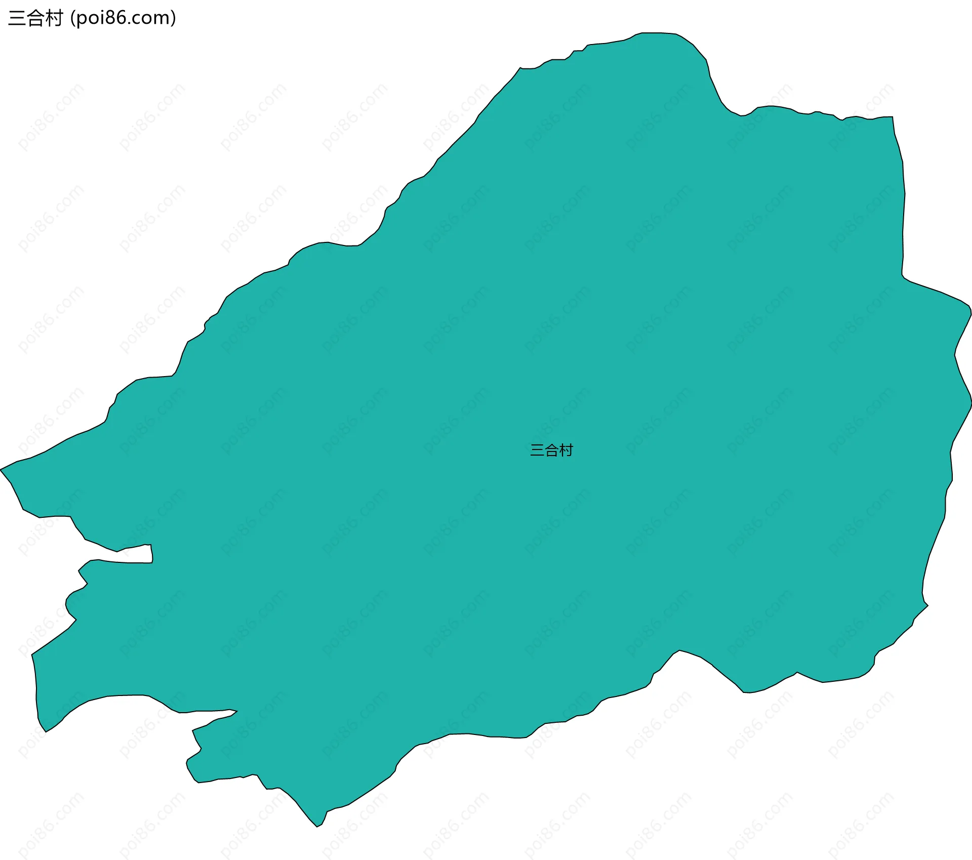 三合村边界地图
