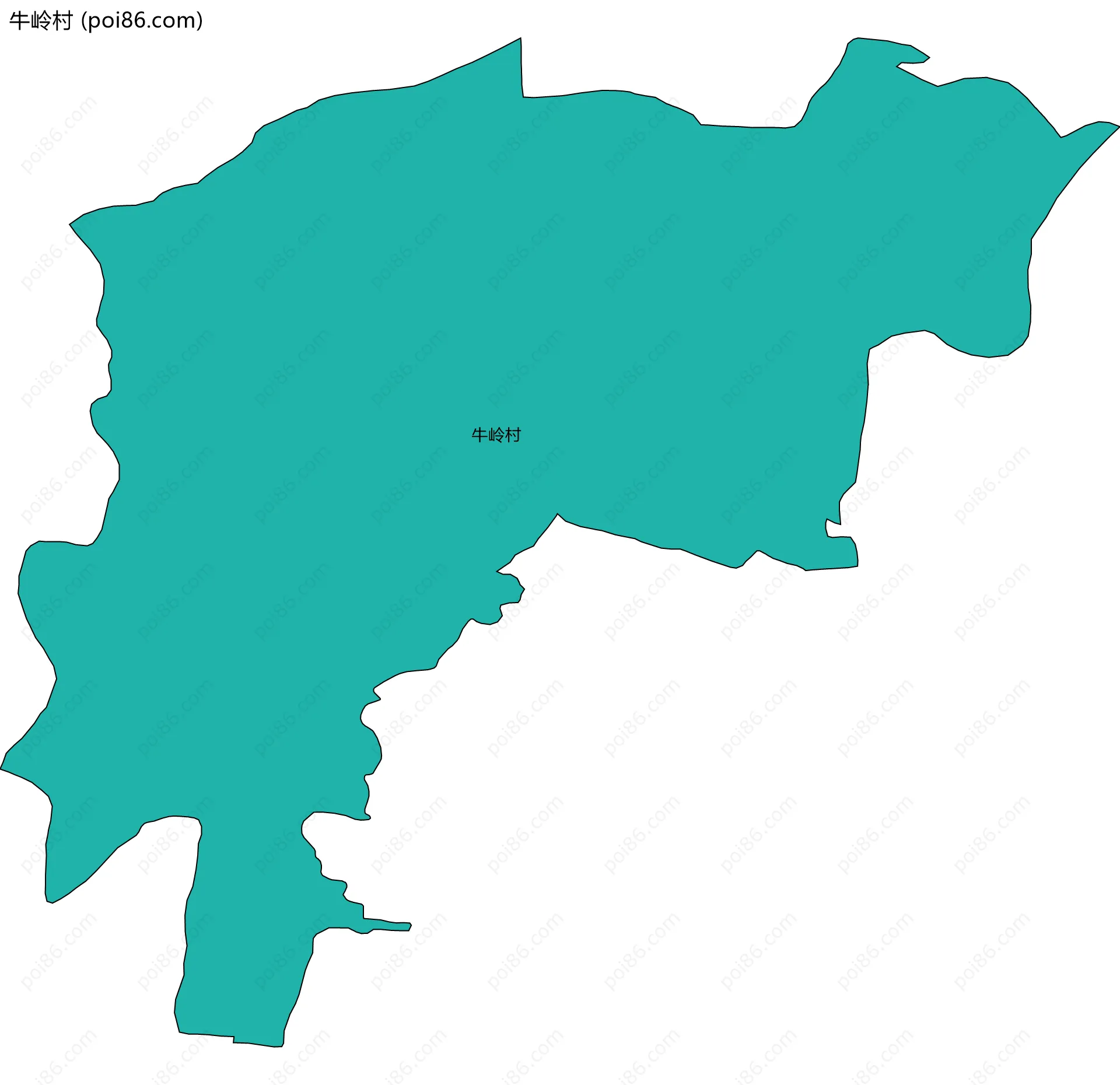 牛岭村边界地图