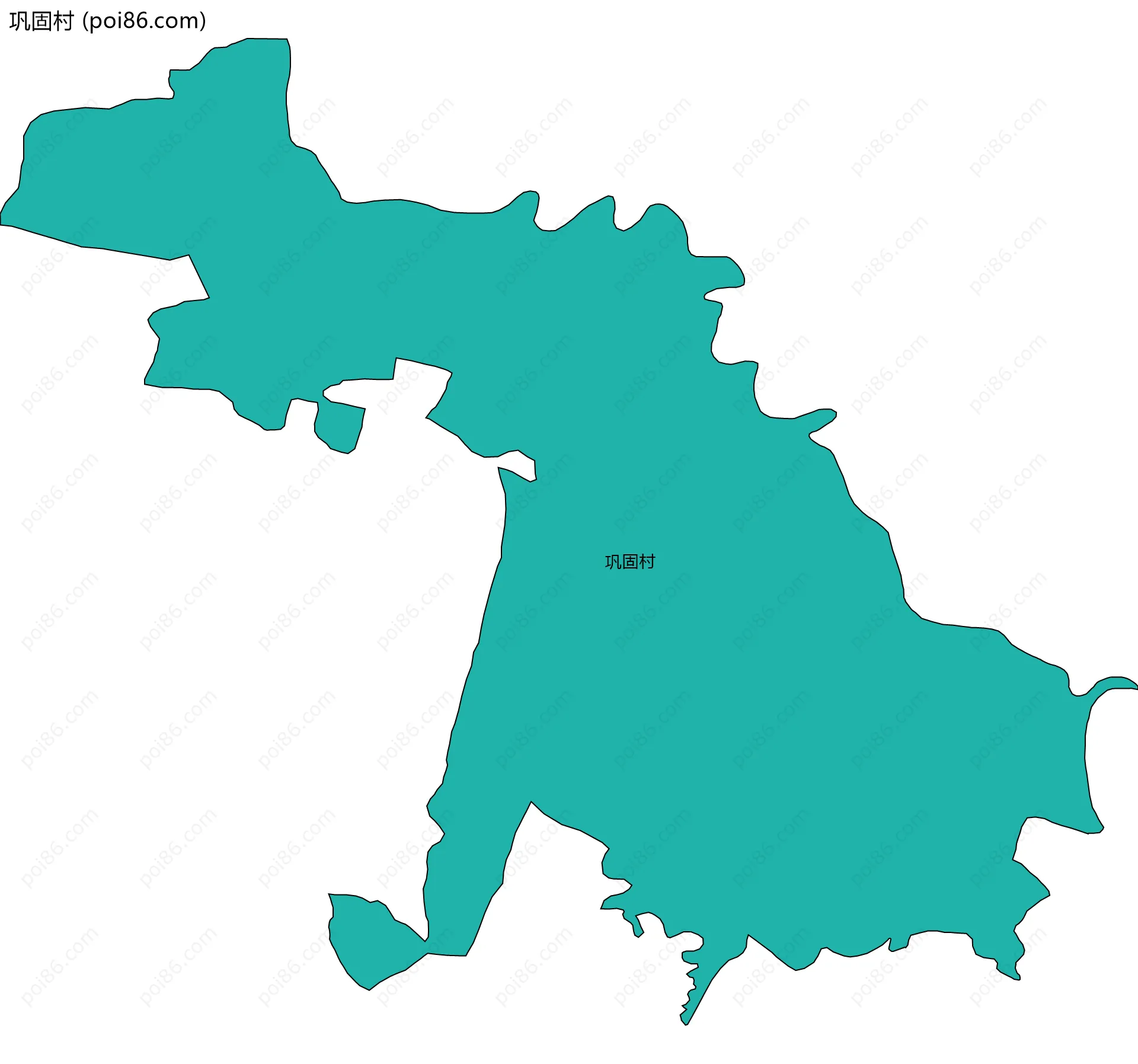 巩固村边界地图