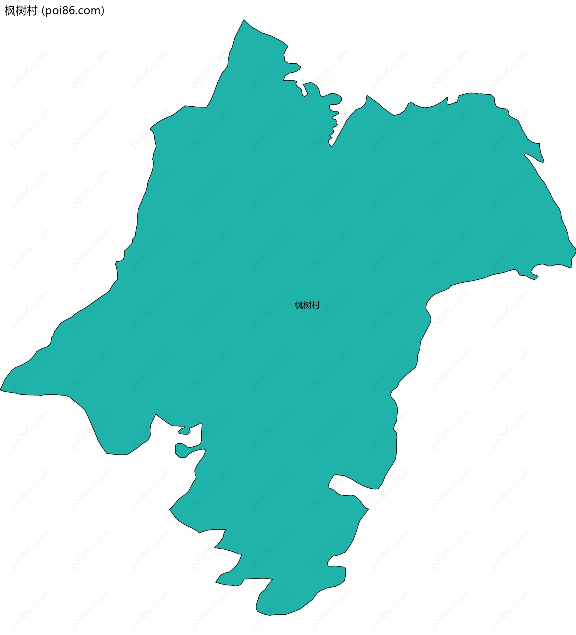 枫树村边界地图