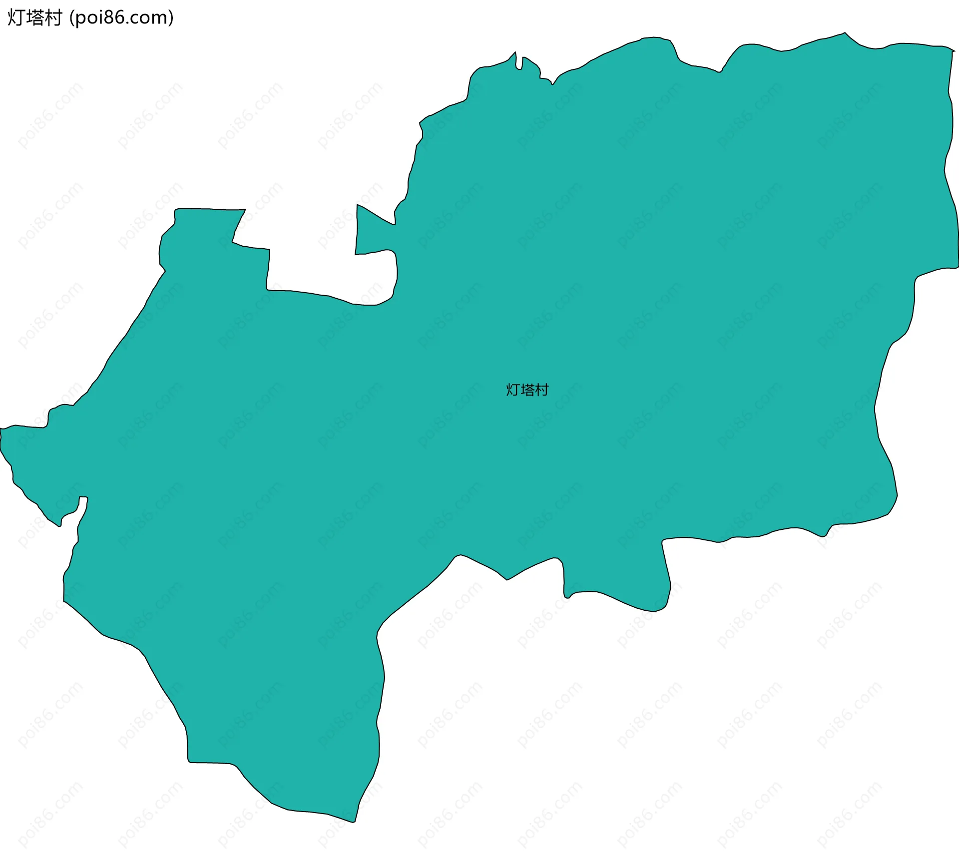 灯塔村边界地图