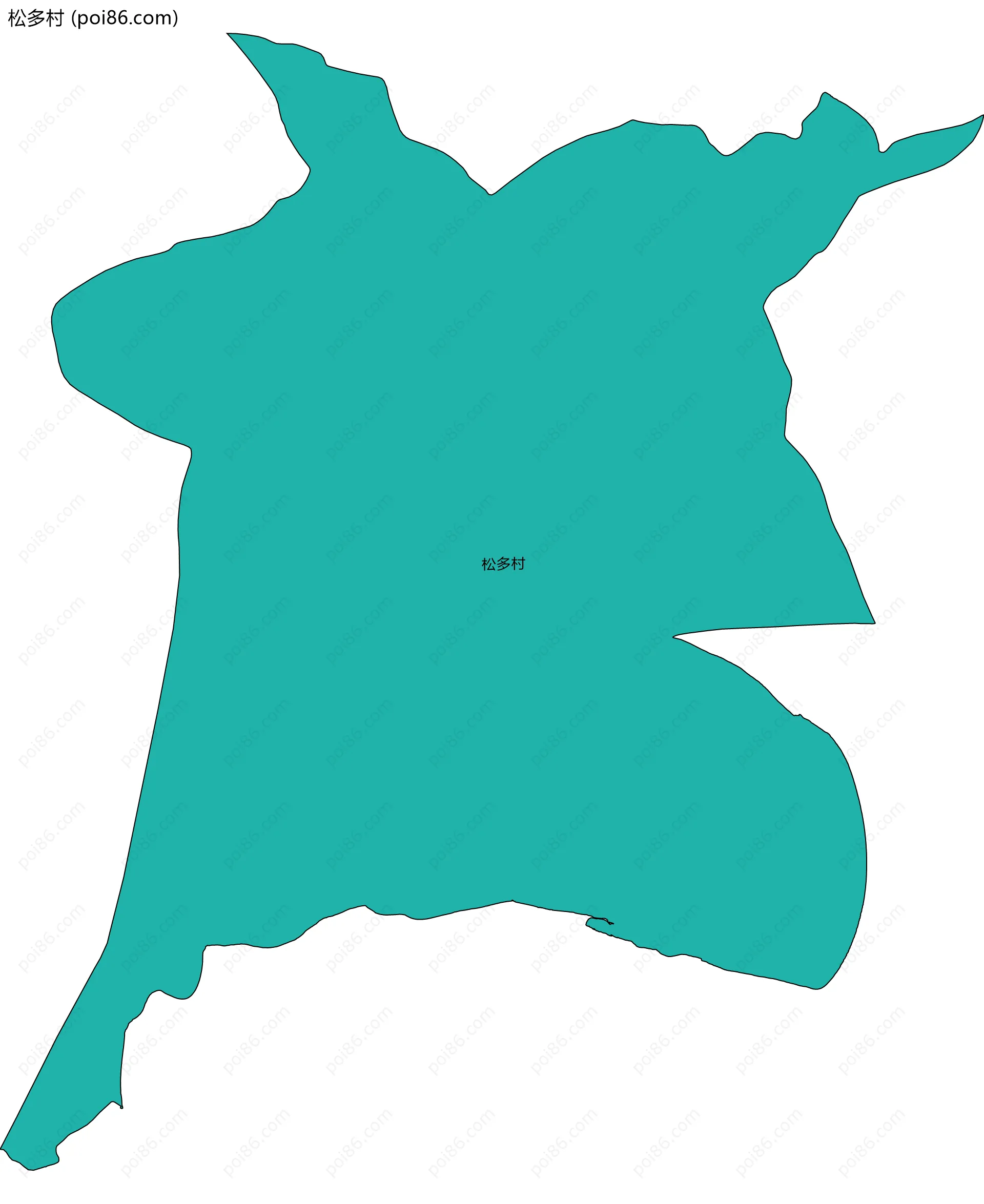 松多村边界地图