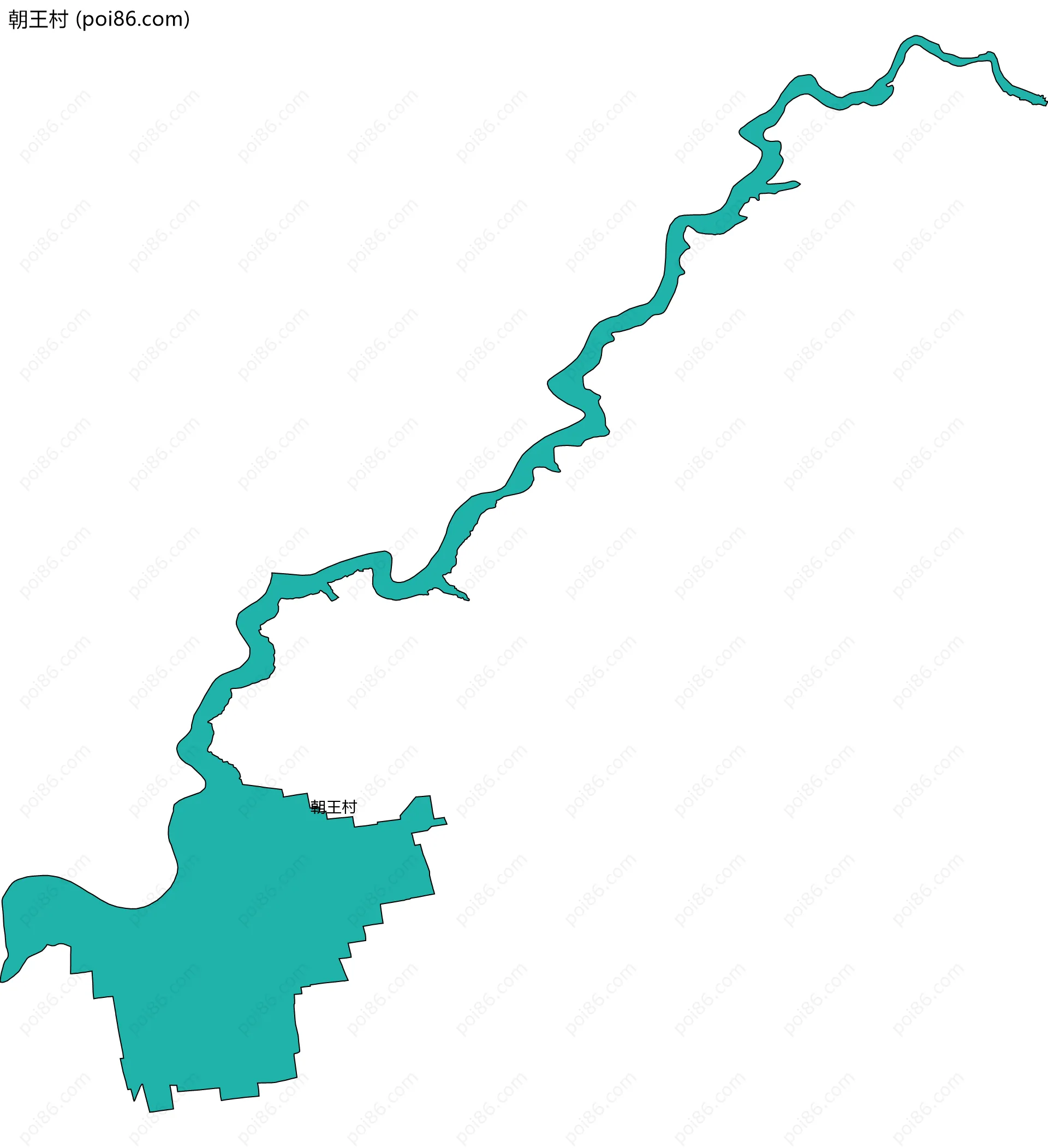 朝王村边界地图