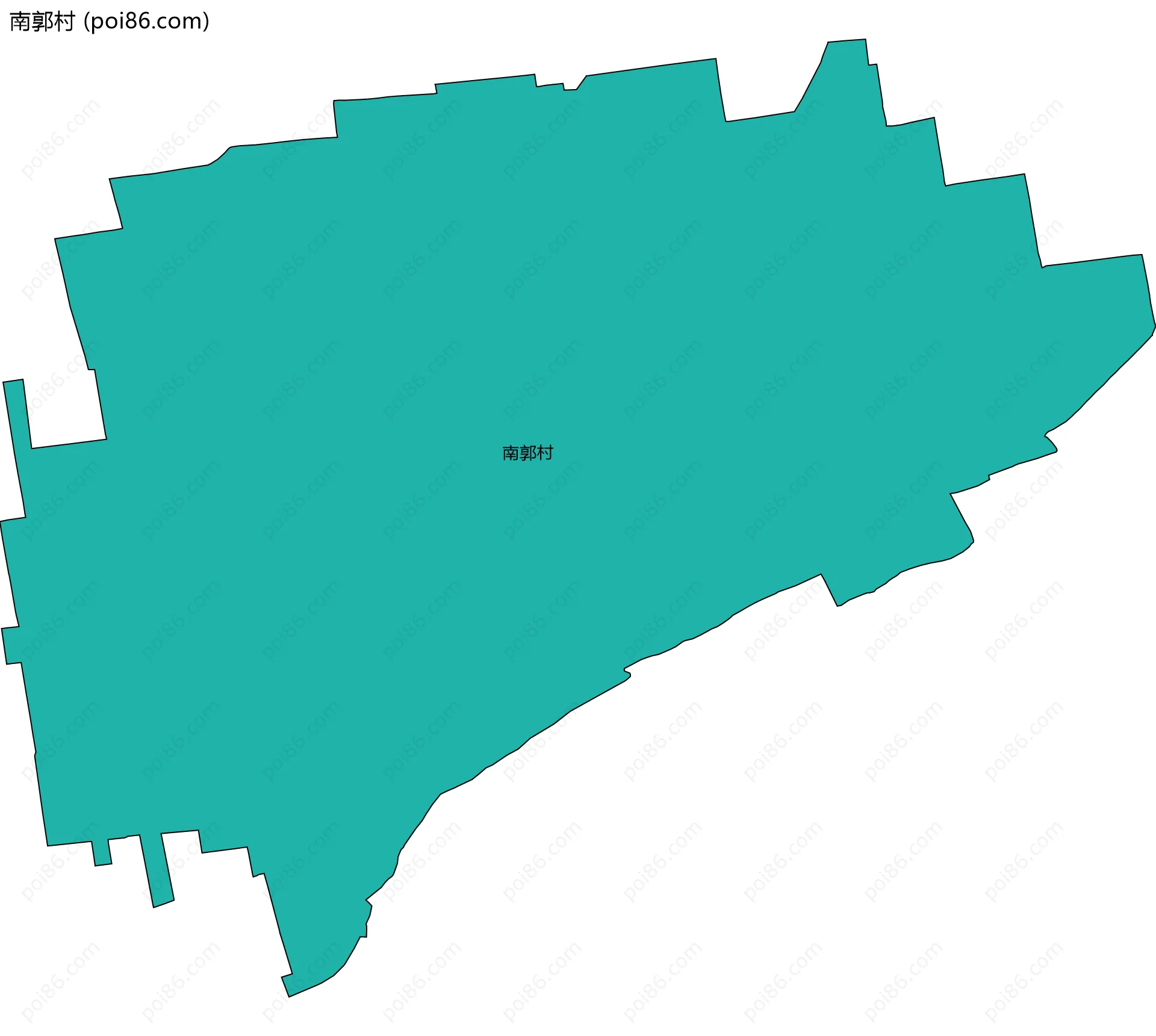 南郭村边界地图