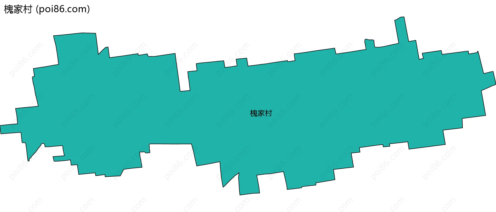 槐家村边界地图