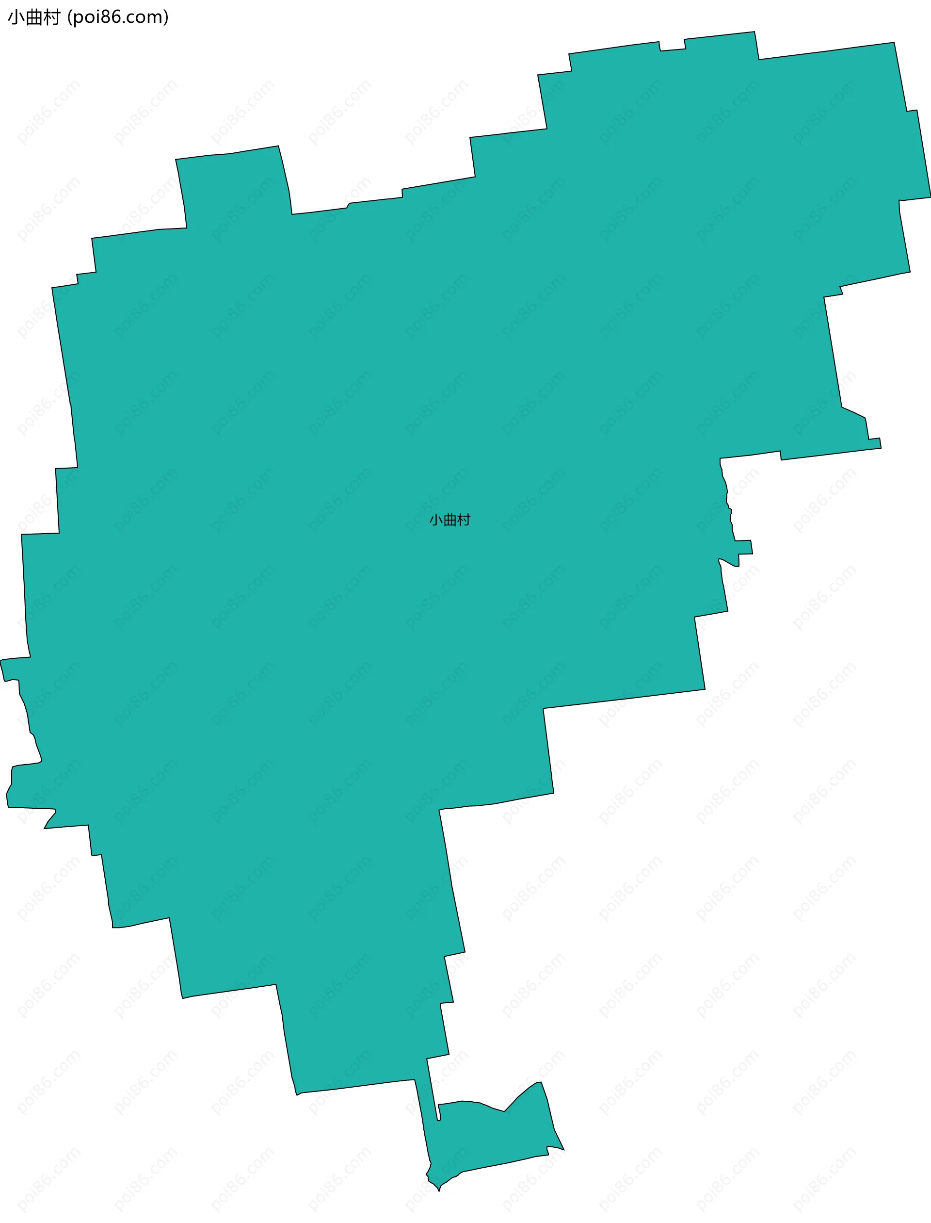 小曲村边界地图