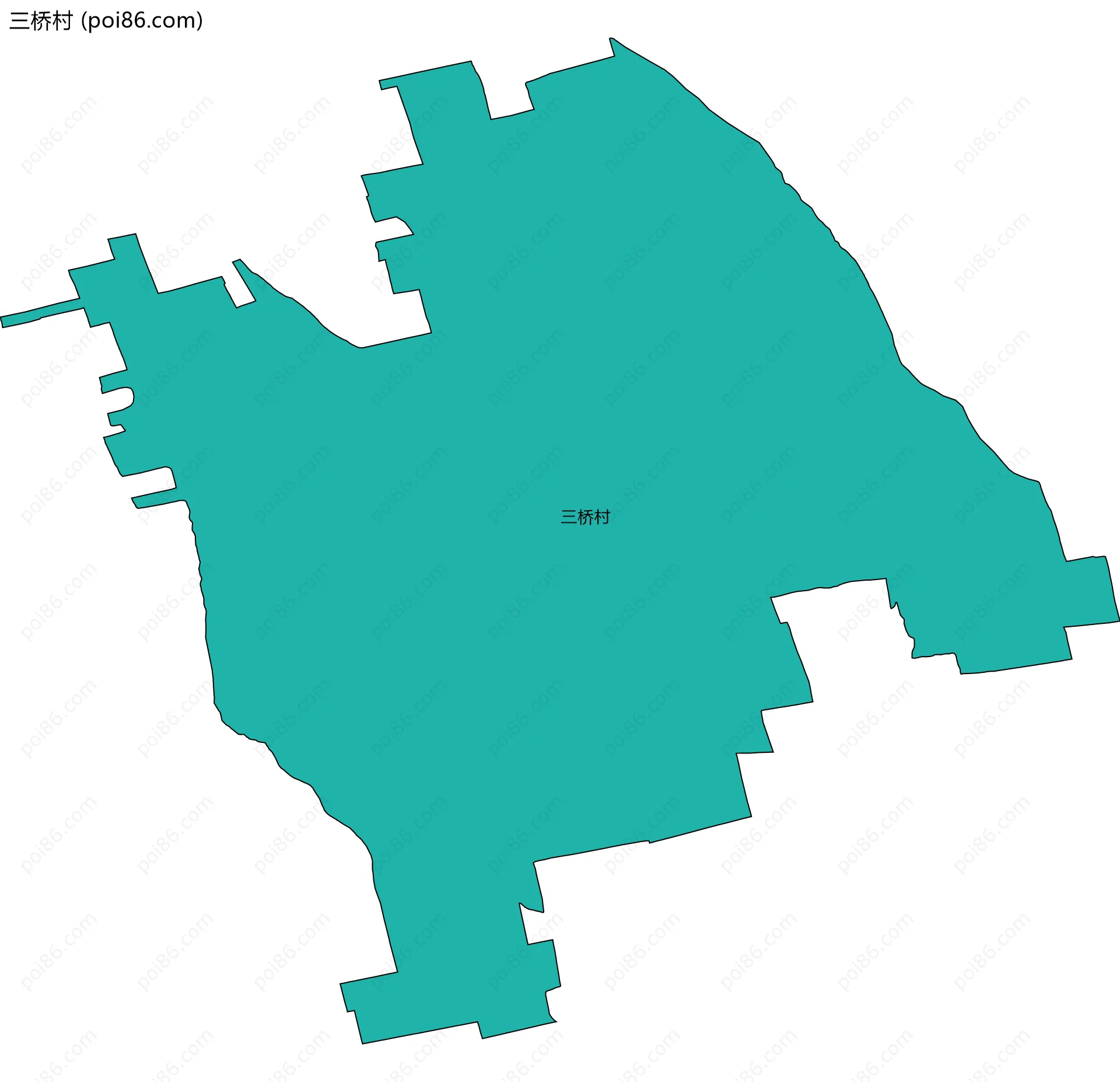 三桥村边界地图