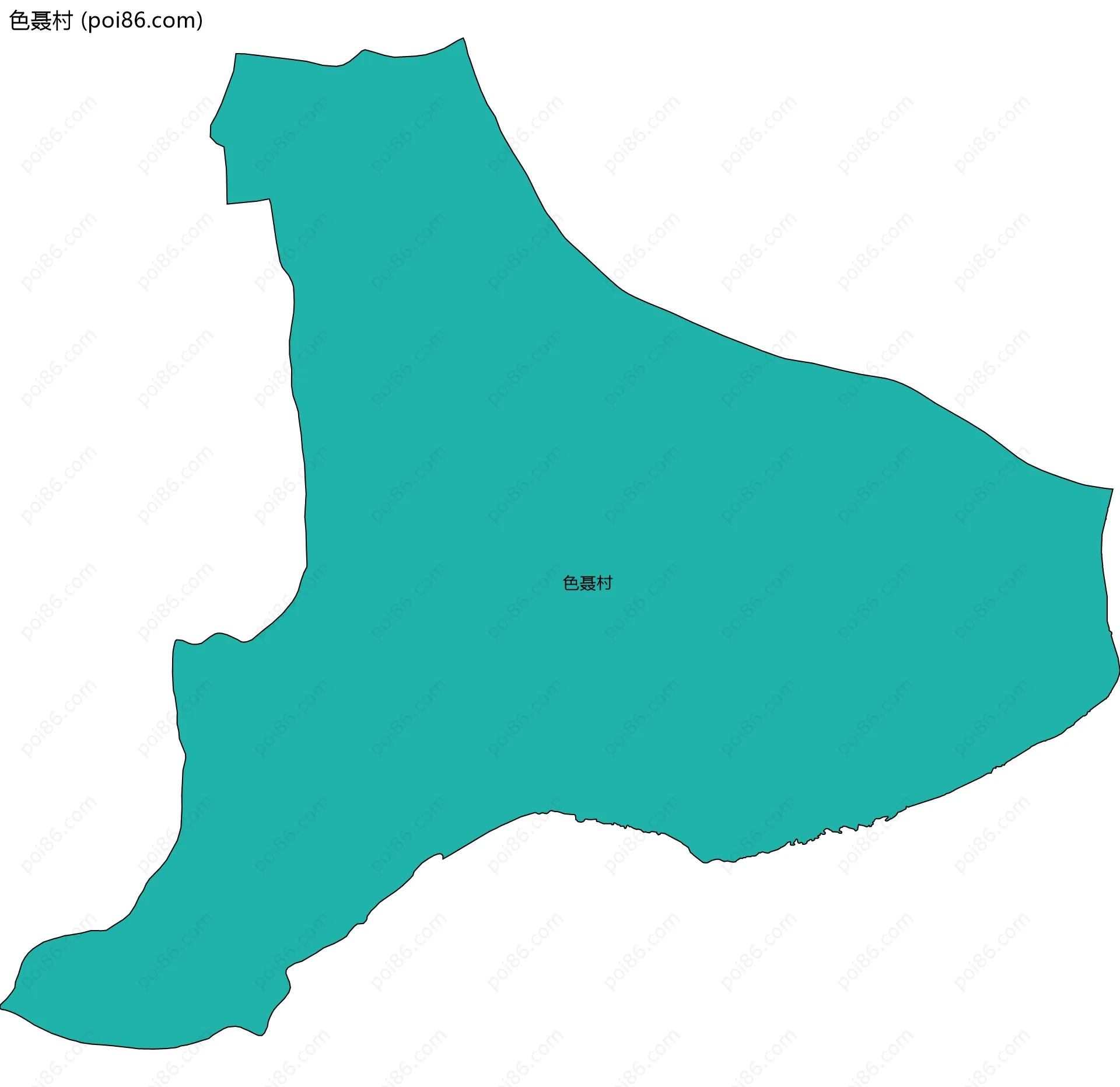 色聂村边界地图