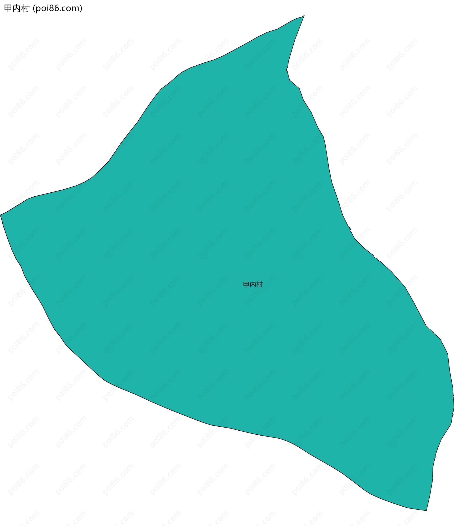 甲内村边界地图