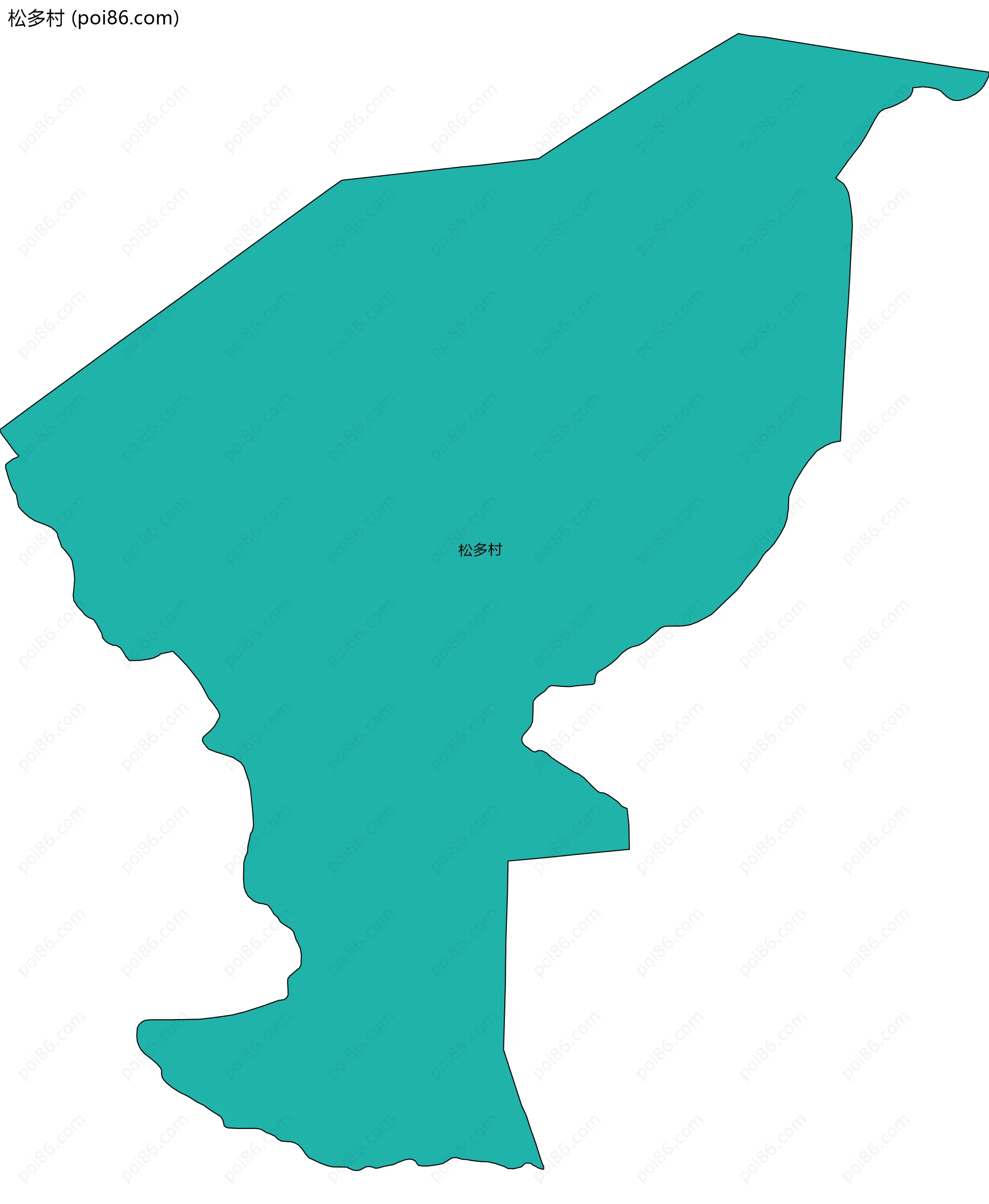 松多村边界地图