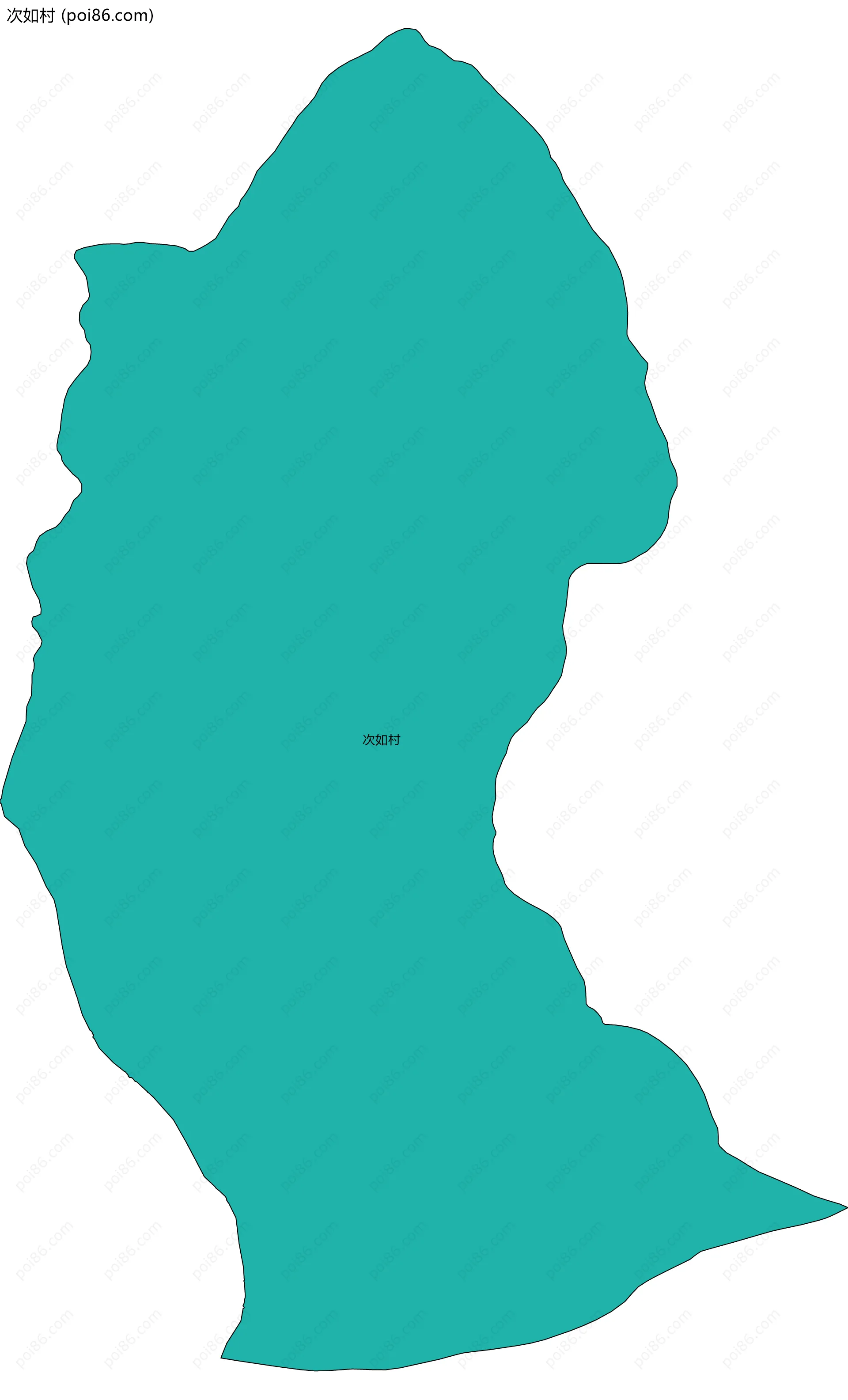 次如村边界地图