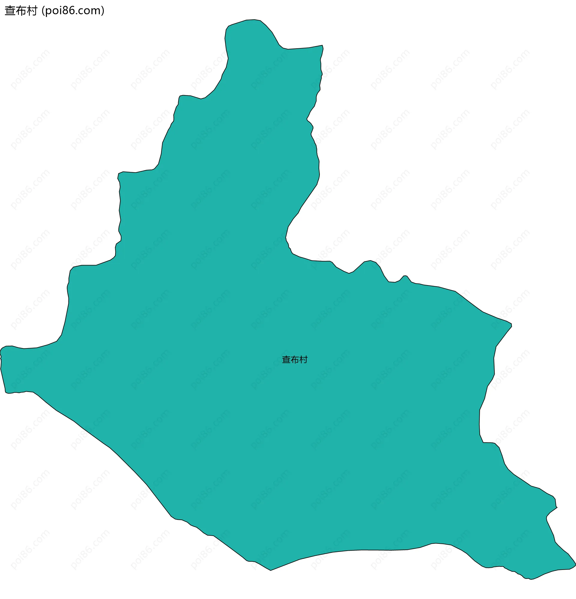 查布村边界地图