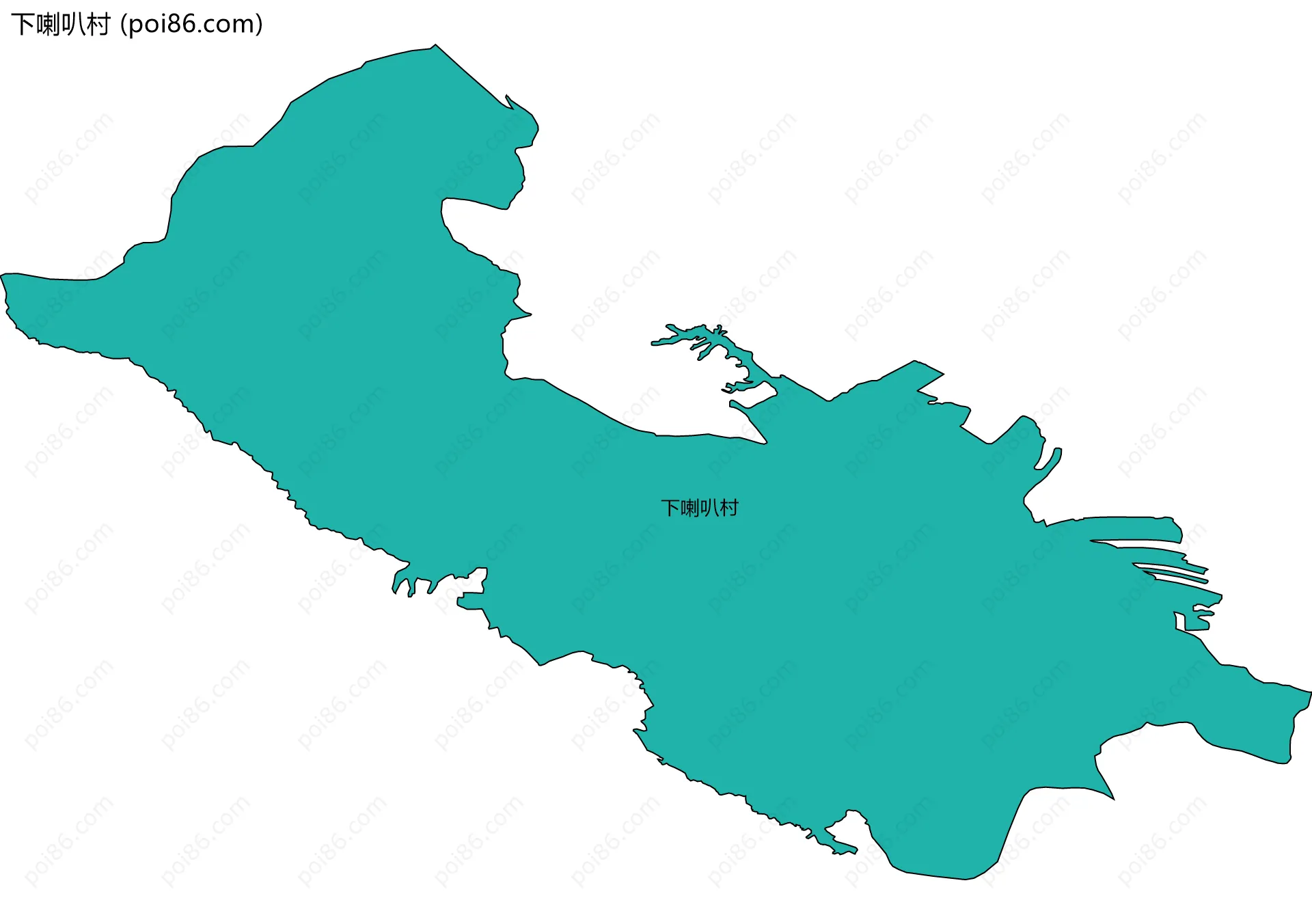 下喇叭村边界地图